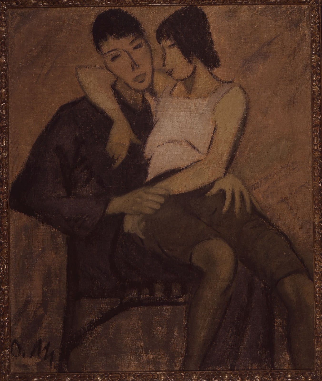 Otto Müller, Seated Couple, 1920