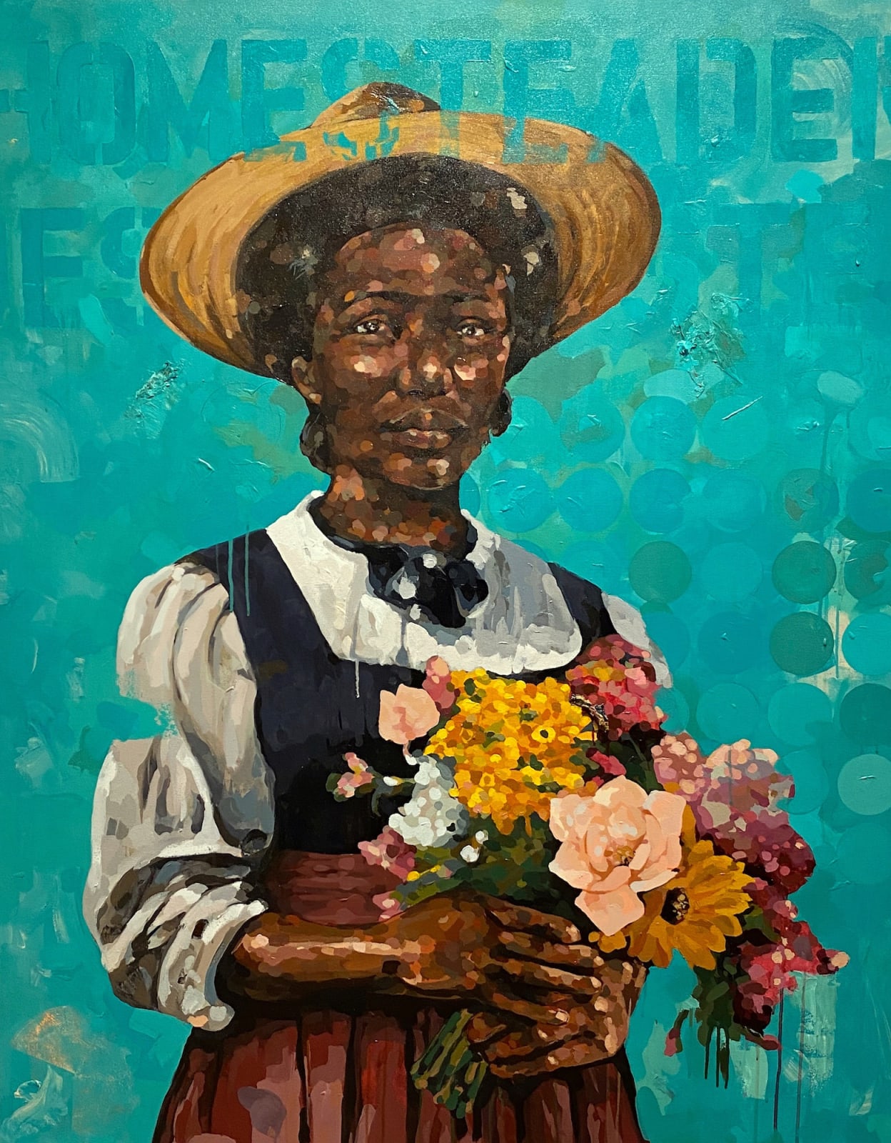 Letitia Carson (1815-1888) The Homesteader (Letitia Carson), 2024 acrylic on canvas 60 x 48" Learn more here >