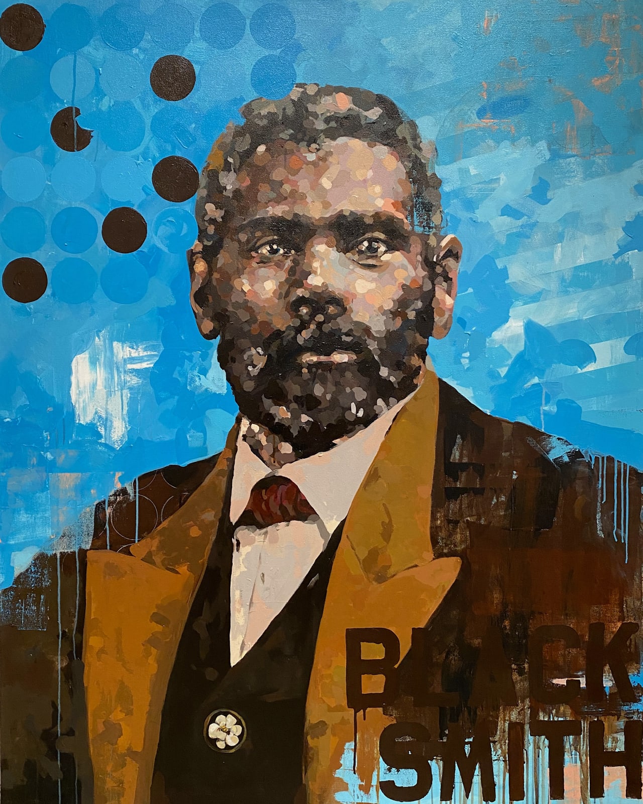 Ben Johnson (1834-1901) The Blacksmith (Ben Johnson), 2022 acrylic on canvas 60 x 48" Learn more here >