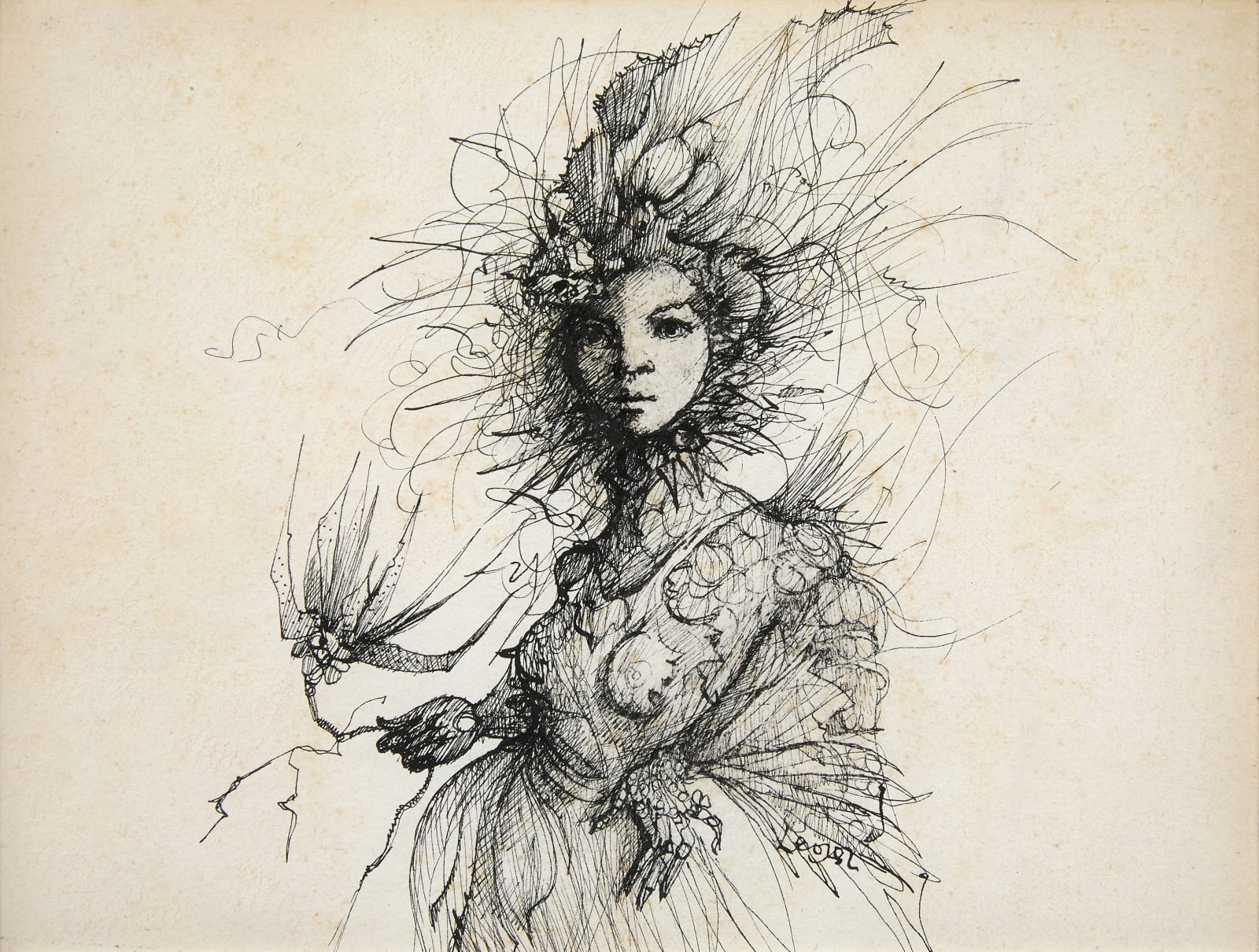 Leonor Fini (Buenos Aires 1907 – Paris 1996), Self-portrait with a dragonfly