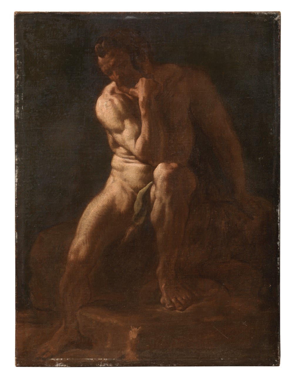 Corrado Giaquinto (Molfetta 1703 - Naples 1766), Seated nude study, 1730-35 ca.