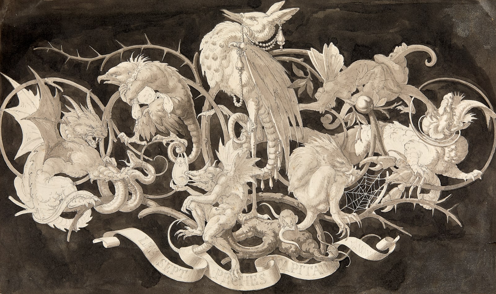 Michel Joseph Napoléon Lienard (La Bouille 1810 - Bruxelles 1870), The Seven Deadly Sins