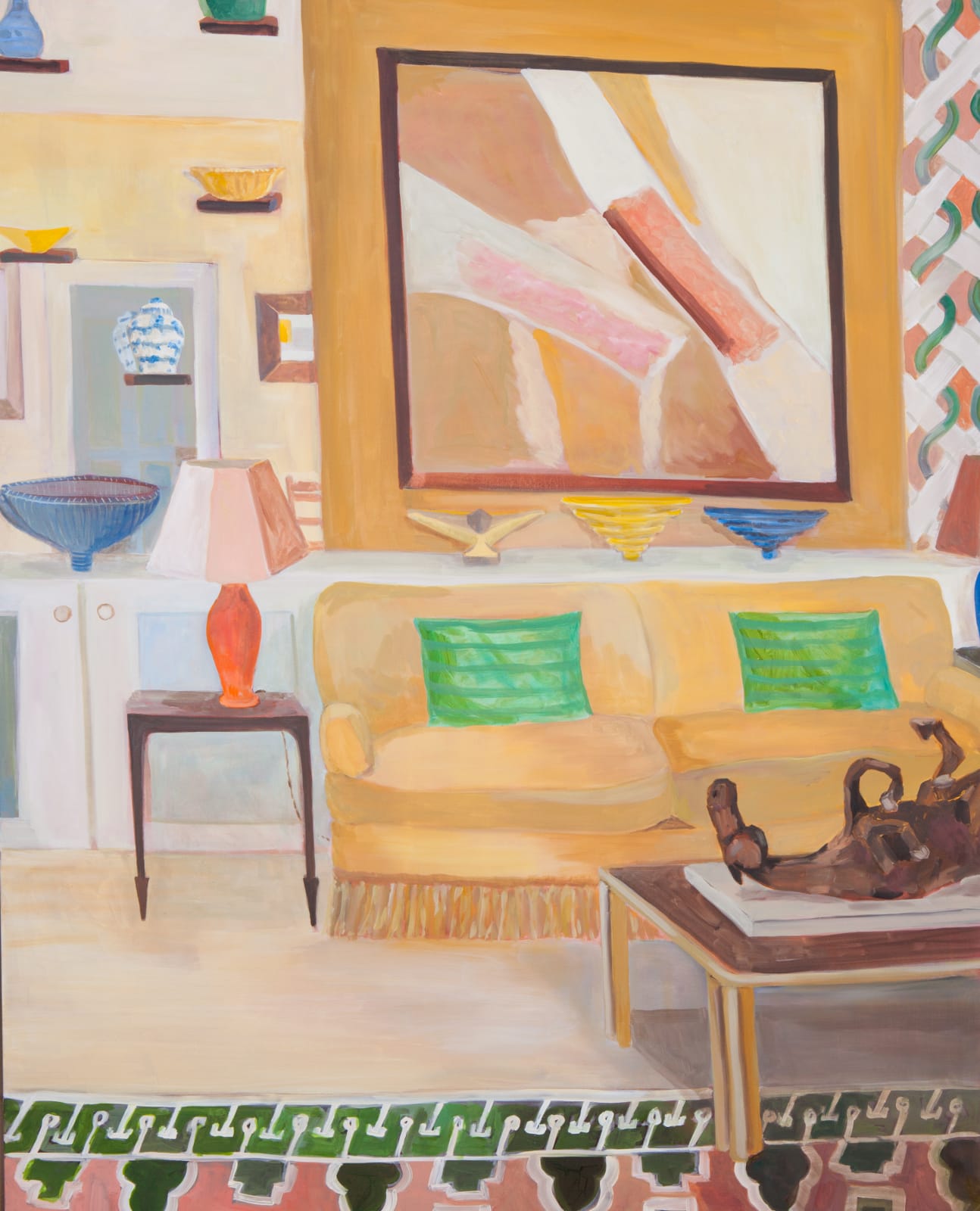 Interior with Elisabeth Frink and Sandra Blow, 2018 Oil on Canvas, 150x120cm