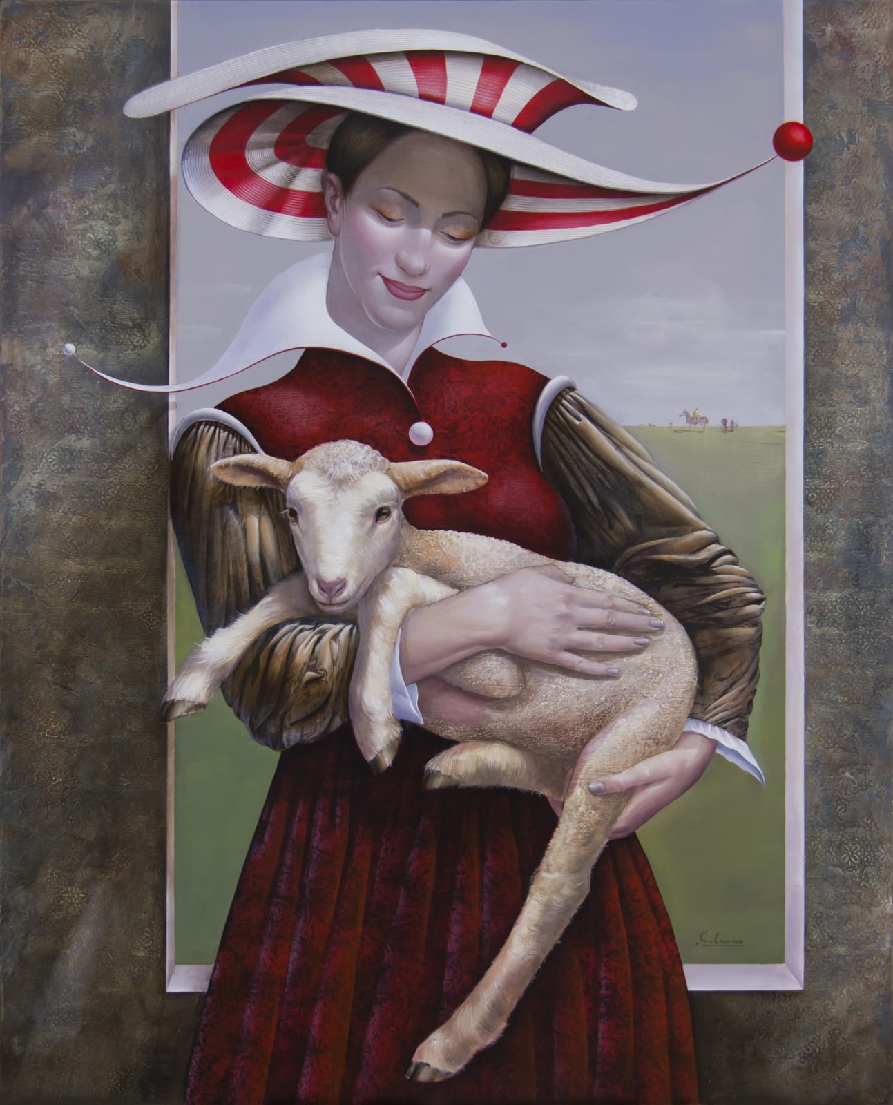 Artsrun Apresyan, Lady with a Lambkin, 2022