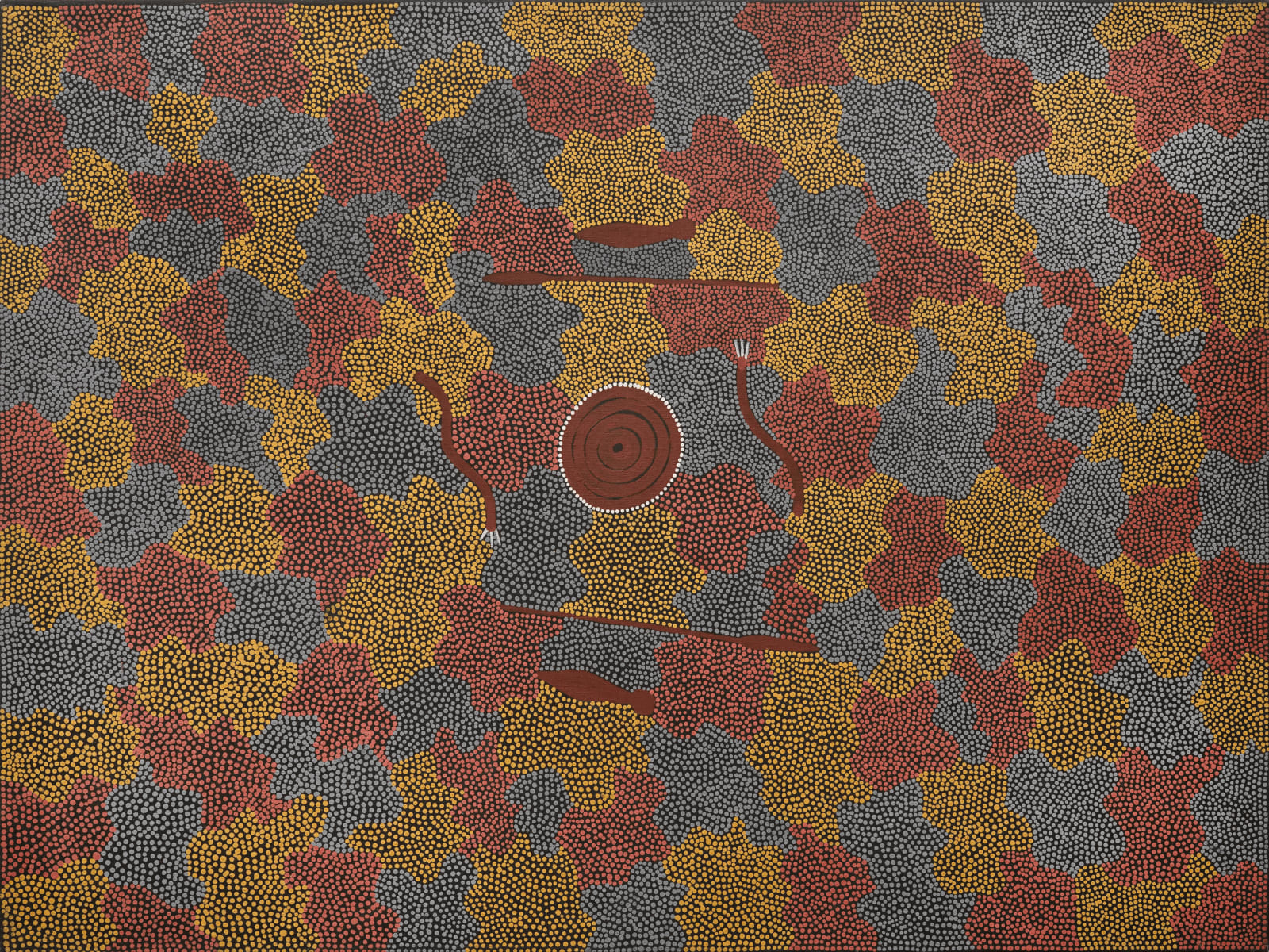 Two Bob Tjungurrayi, Men's Dreaming at Kumalpa, 1993