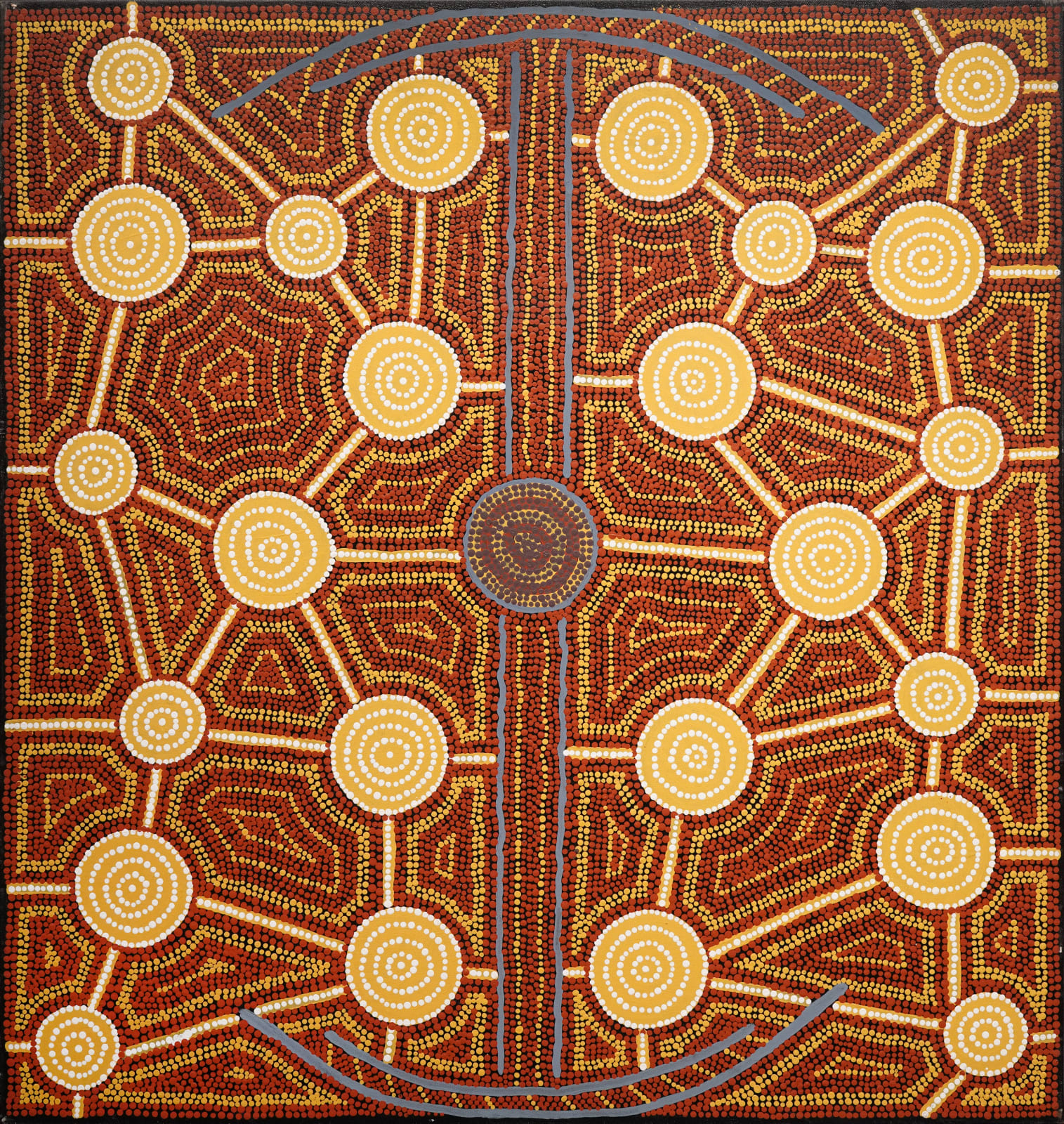 Malcolm Jagamarra, Buderigar Dreaming, 1990