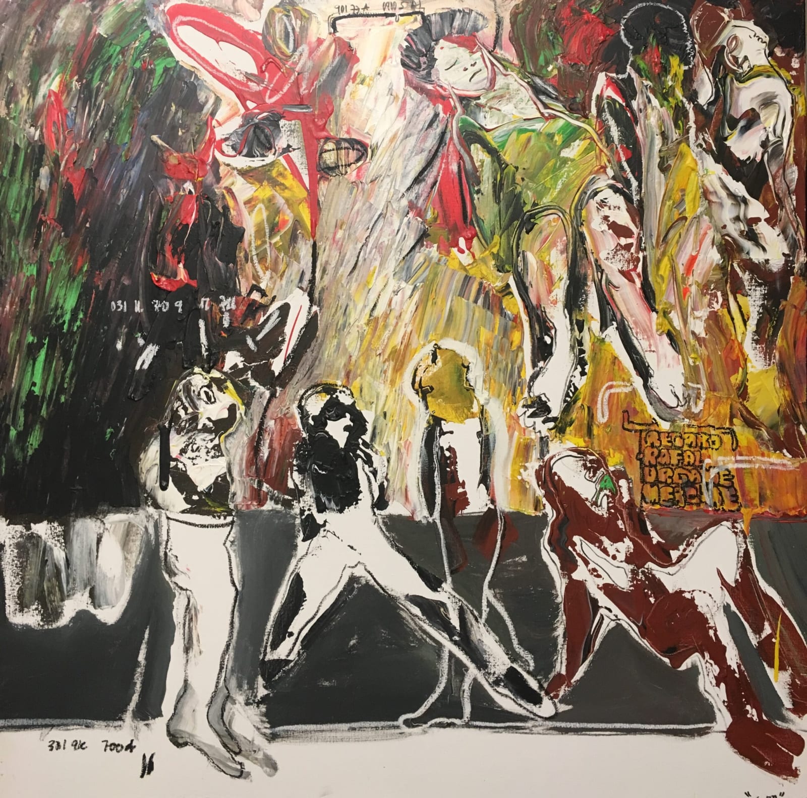Soly CISSE, SC01 Acrylique et pastels sur toile