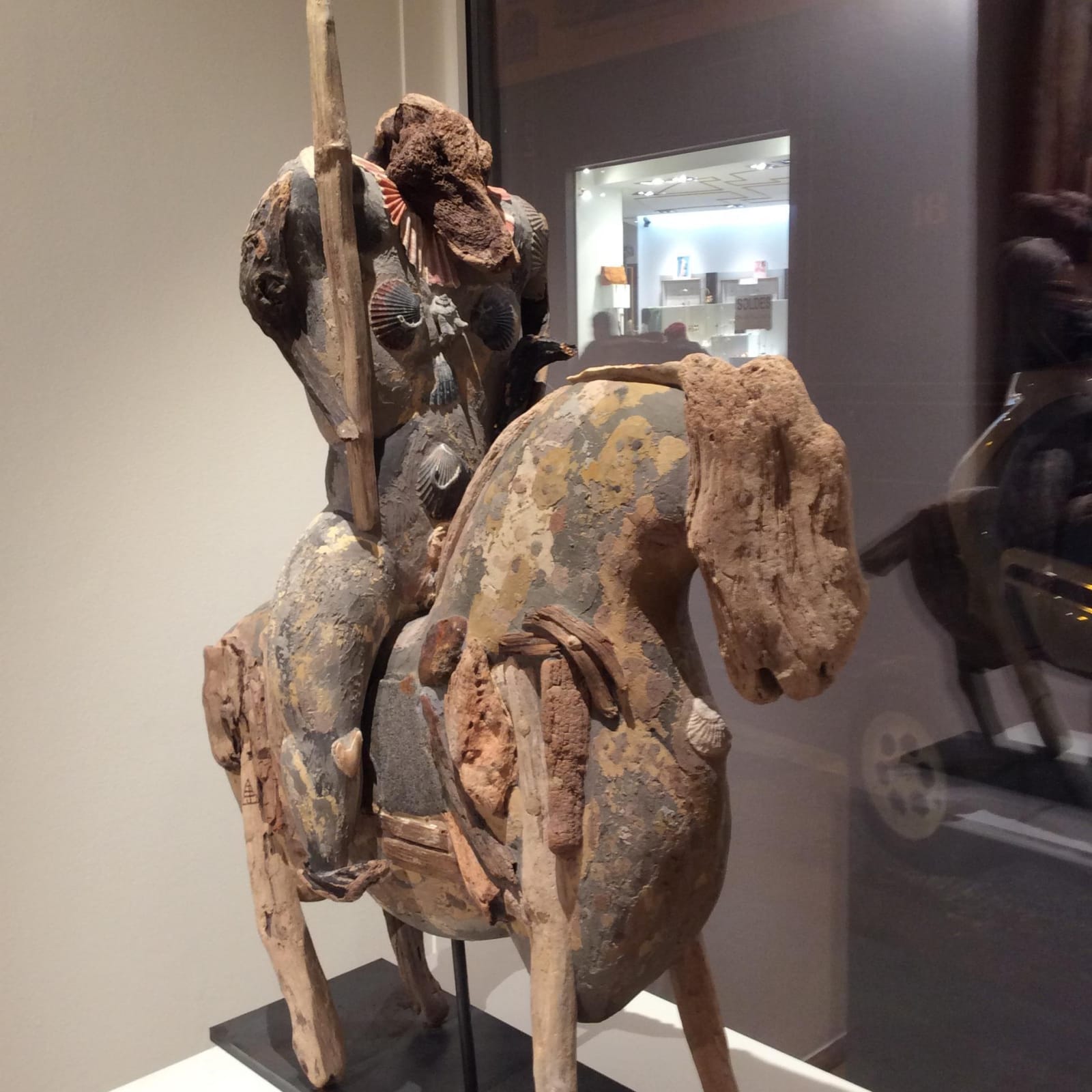 Dominique Jousseaume, Cavalier Technique Mixte colle pigments bois