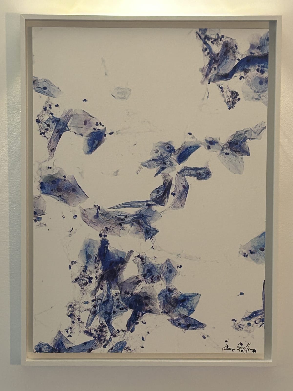 Matthieu Graffensttaden, Autoportrait aux oiseaux bleus Technique Mixte