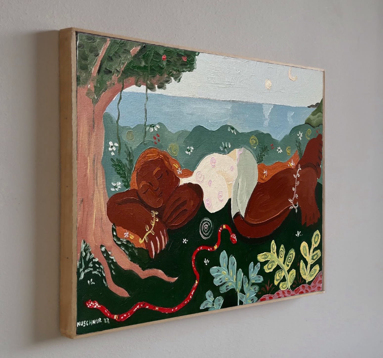 Kuschnir Antonio , Mulher dormindo na natureza, 2022