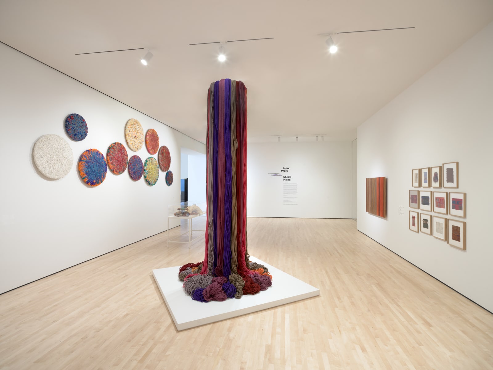 Installation view of New Work: Sheila Hicks at the San Francisco Museum of Modern Art; photo: Don Ross