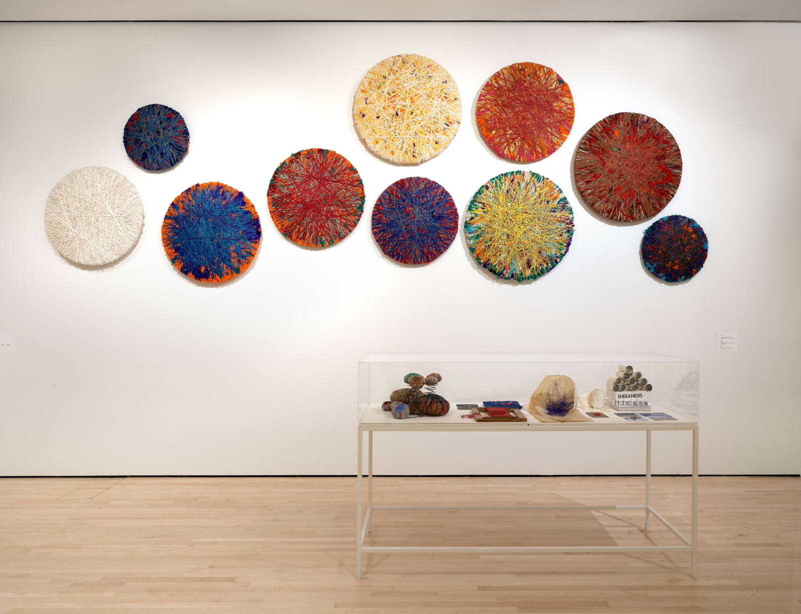 Installation view of New Work: Sheila Hicks at the San Francisco Museum of Modern Art; photo: Don Ross