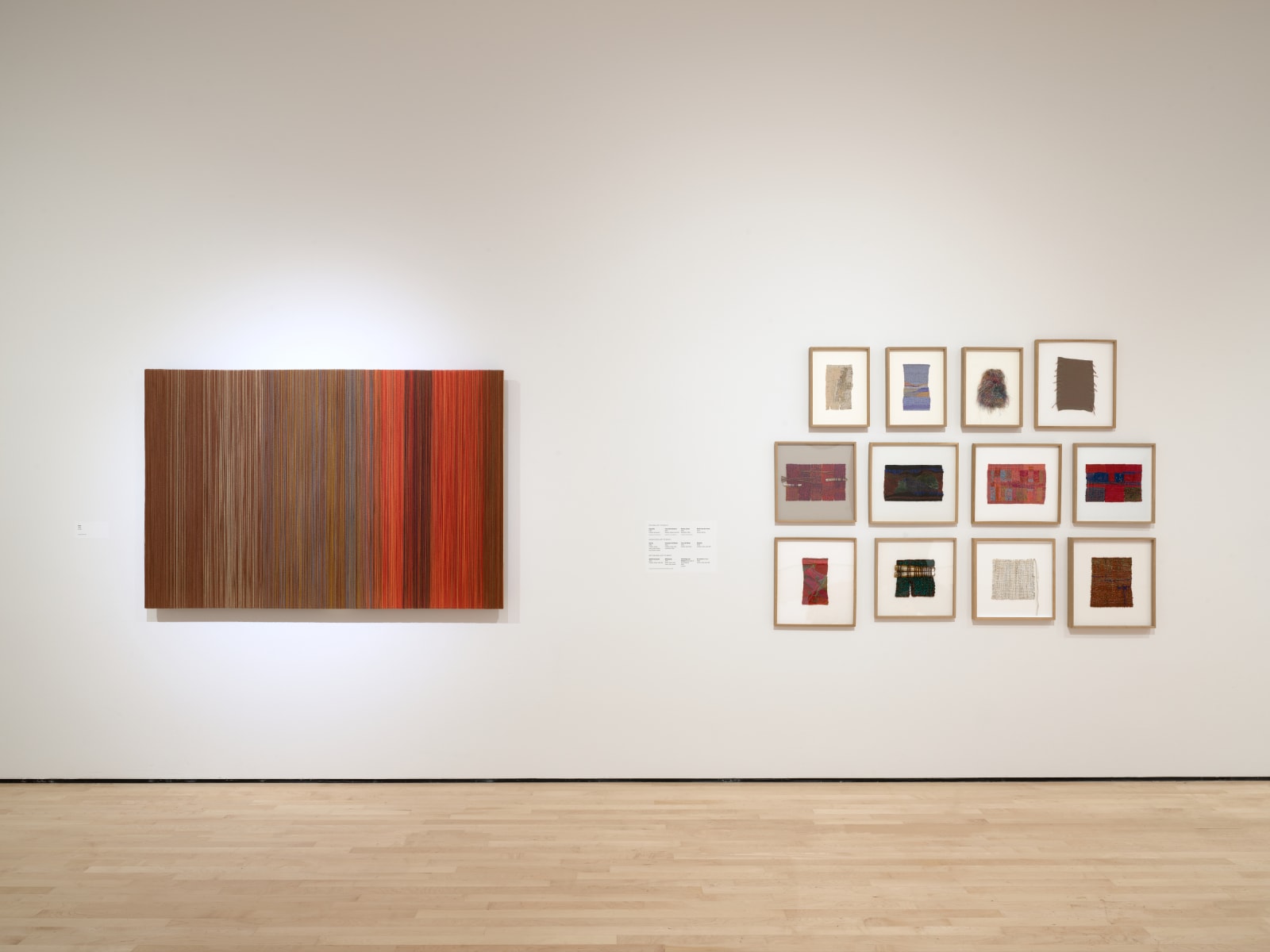 Installation view of New Work: Sheila Hicks at the San Francisco Museum of Modern Art; photo: Don Ross