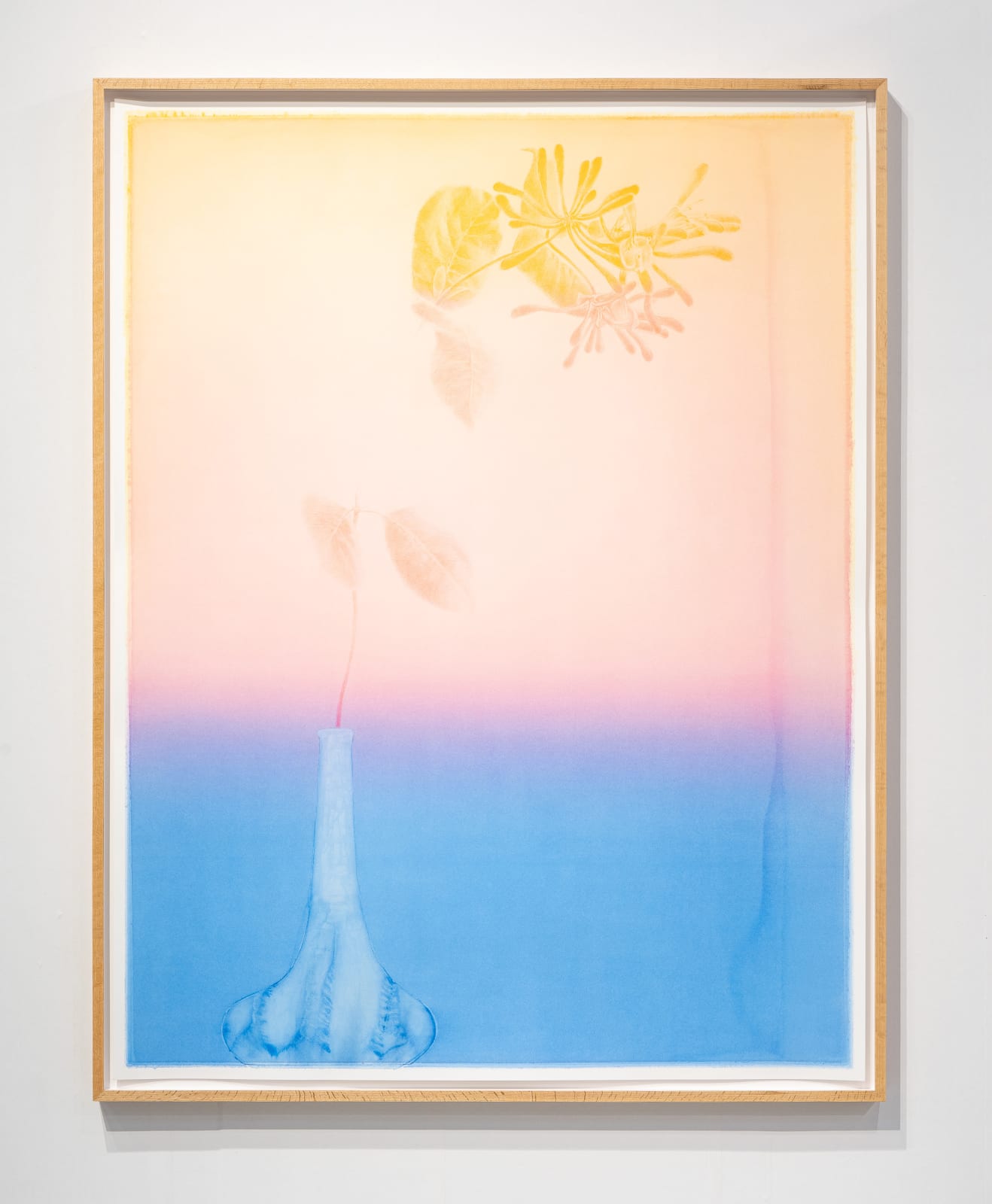 Slawomir Elsner, Hommage an die Gei&szlig;blattlaube, 2025, watercolor, colored pencil on paper, 178 x 136.5 cm. &copy; Slawomir Elsner