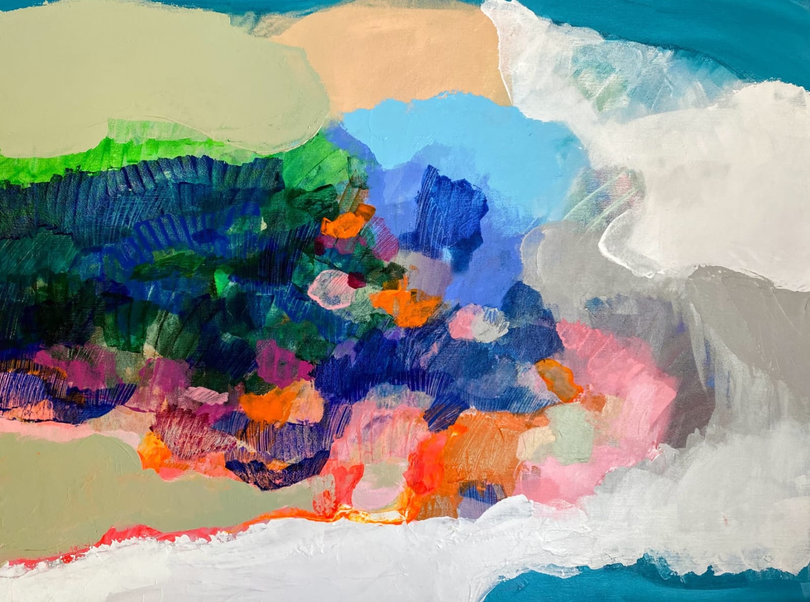 abstract acrylic painting