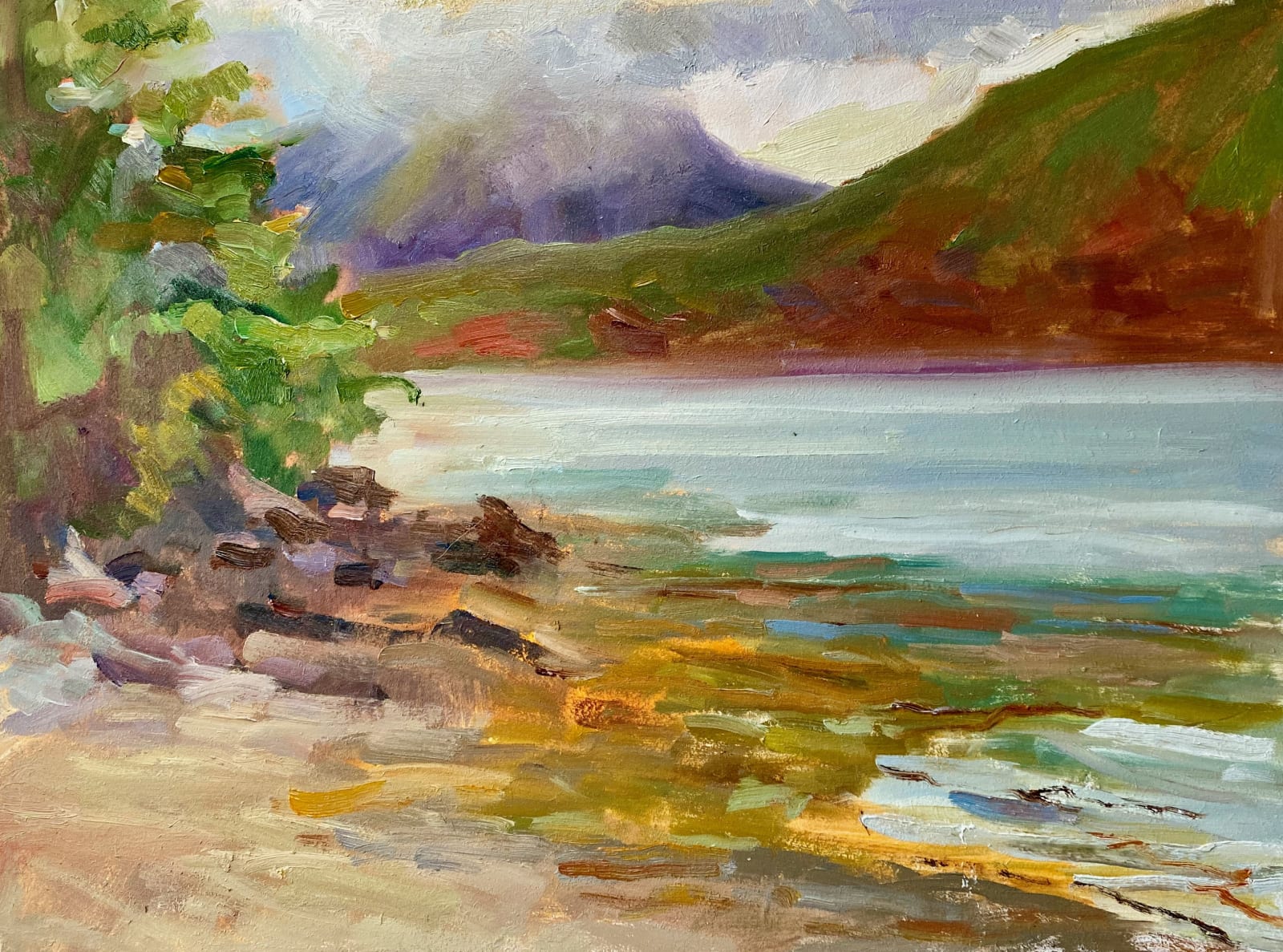 landscape, connemara, west of ireland, oil painting, plein air