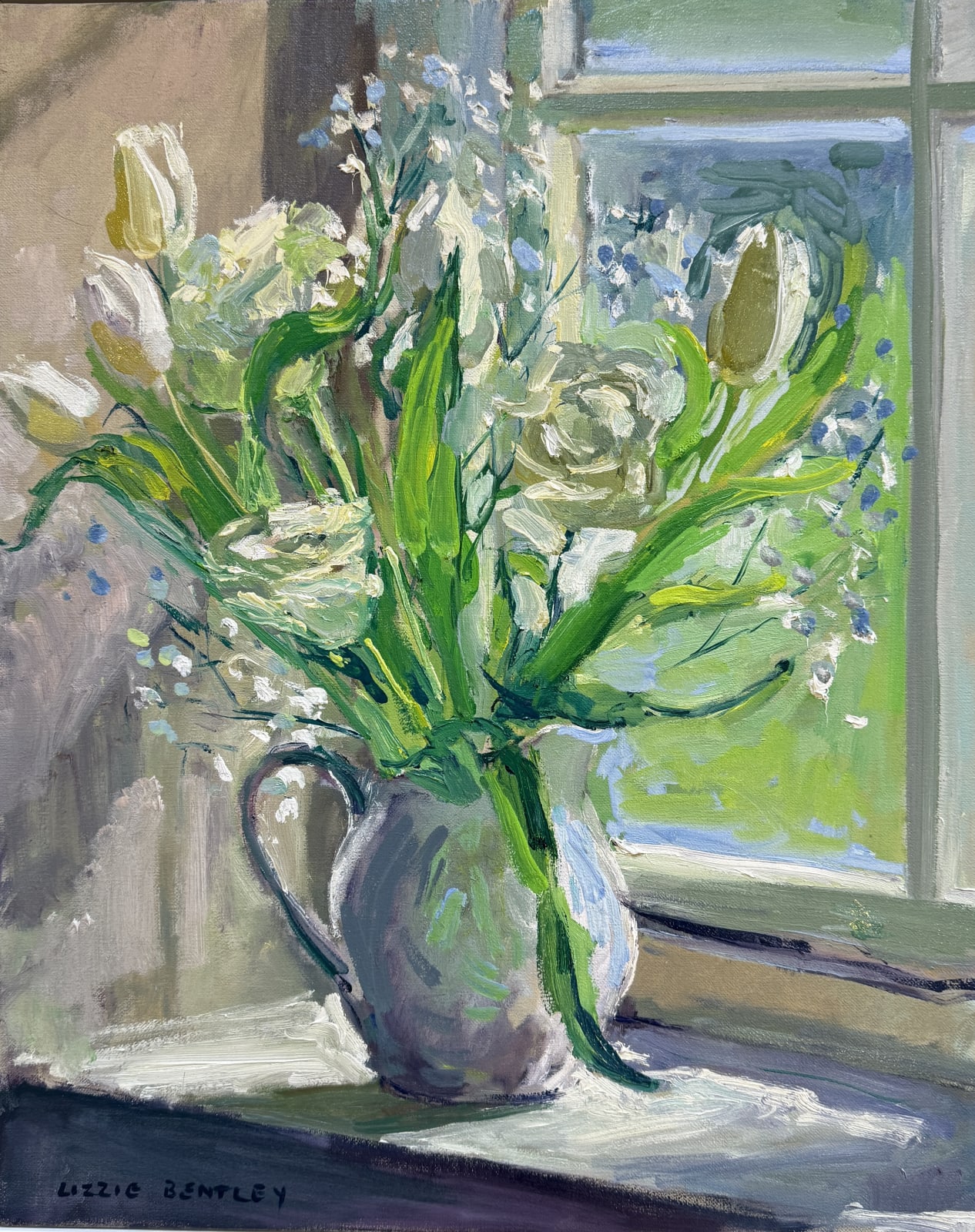 Lizzie Bentley, White Tulips and Roses