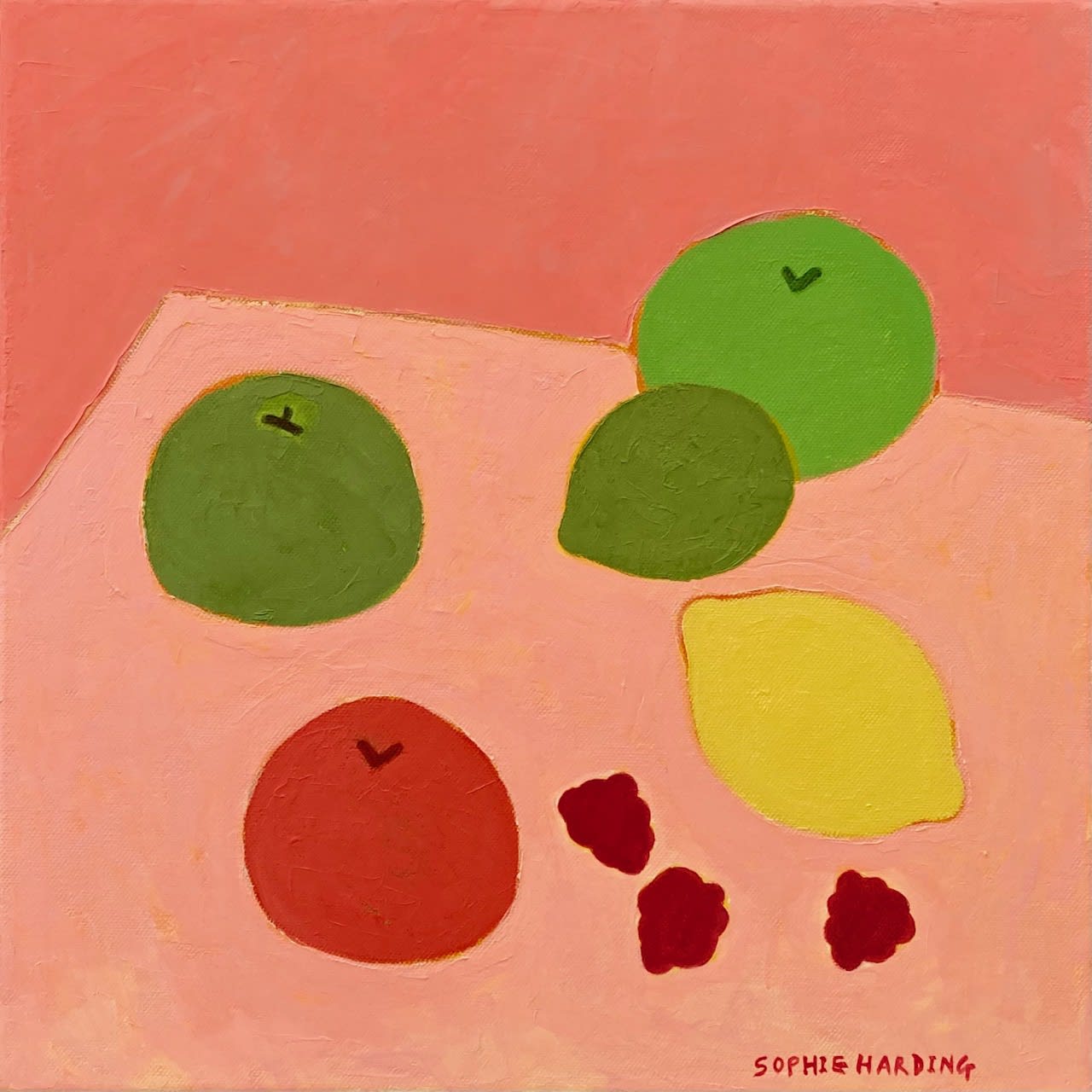Sophie Harding, Apples, Lemon, Lime and Raspberries