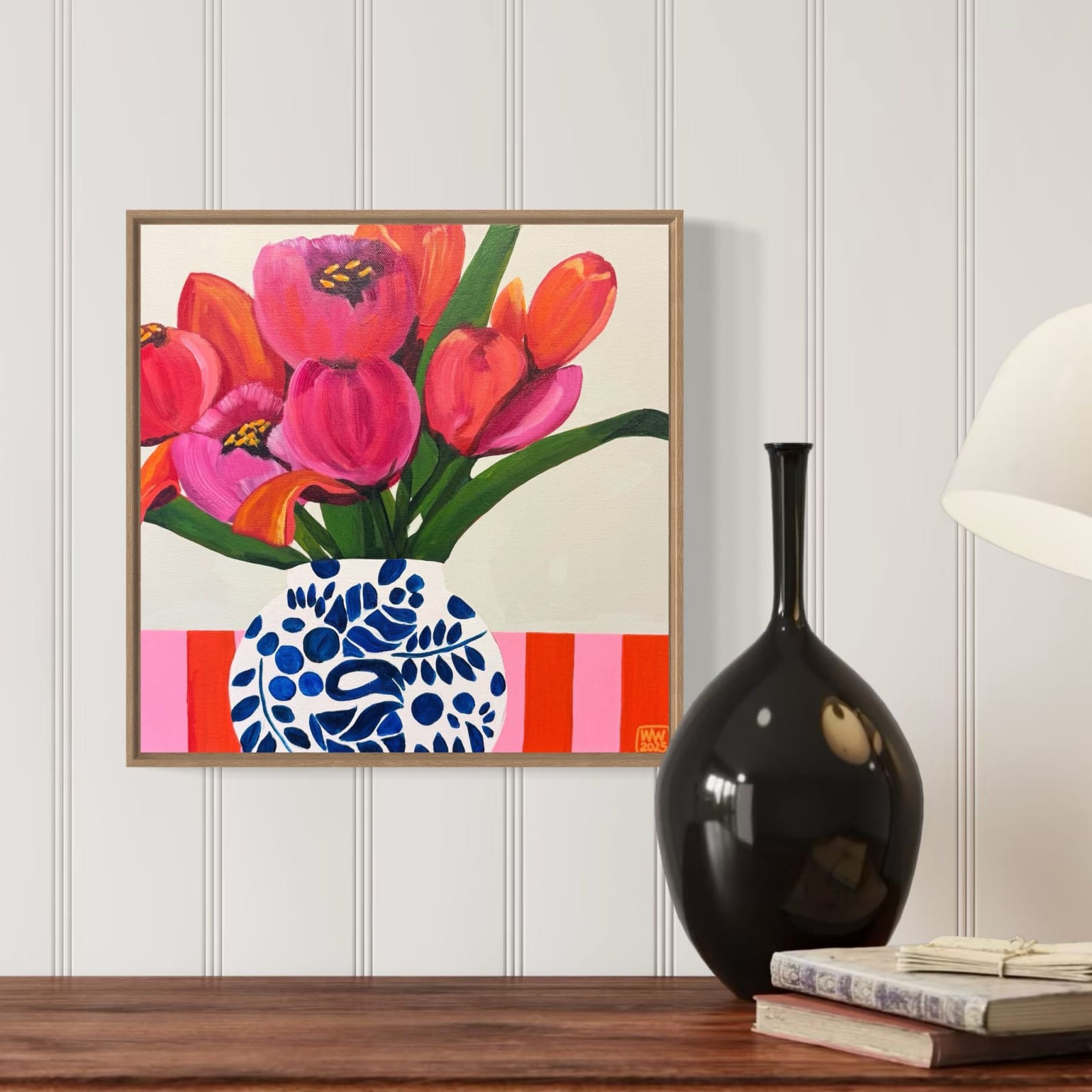 Wendi Weller, Pink Stripes and Tulips