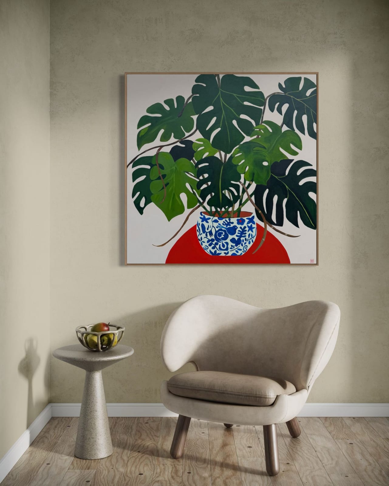 Wendi Weller, Monstera on Orange