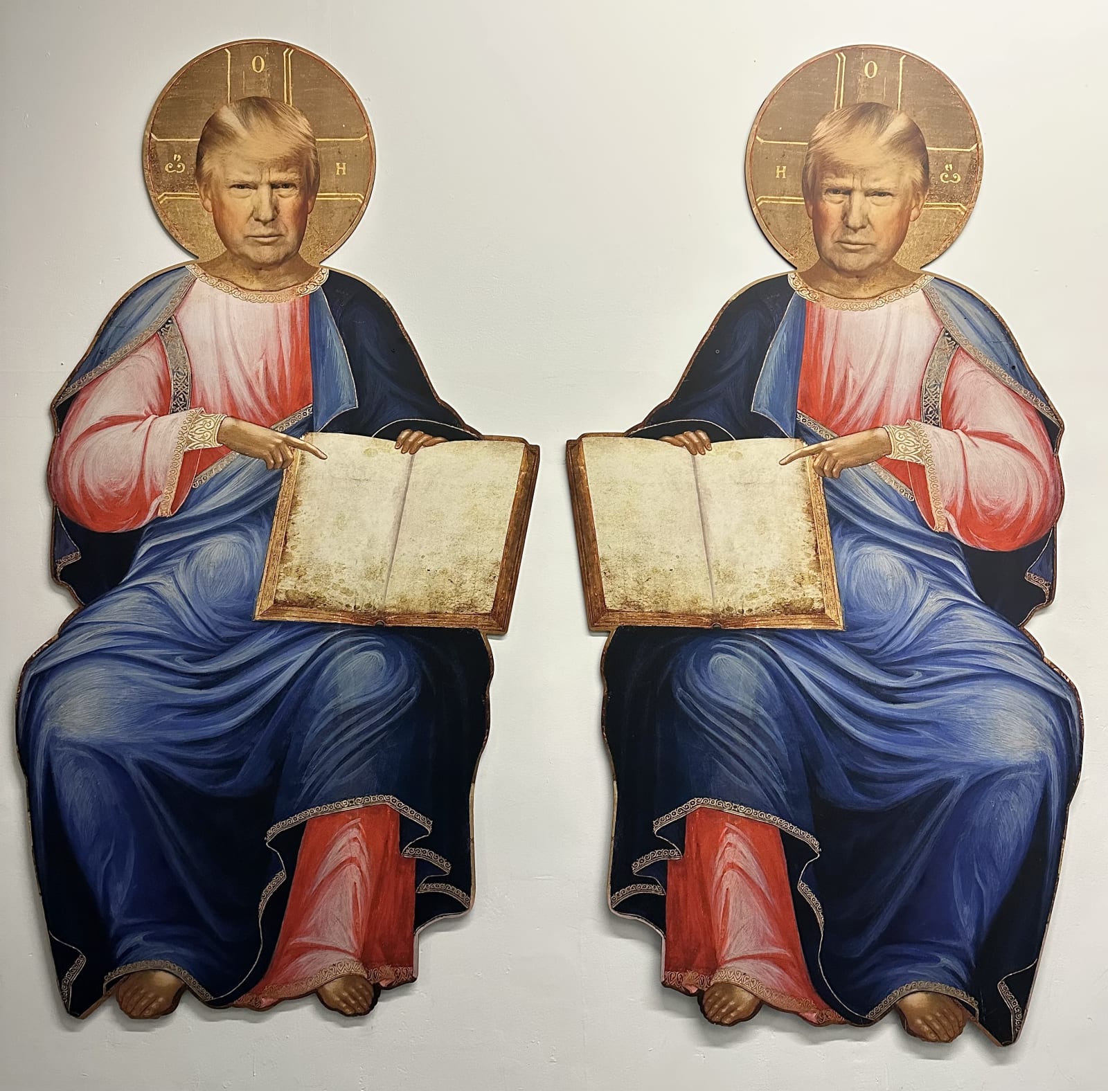 David Datuna, Diptych : An Empty Book, 2020