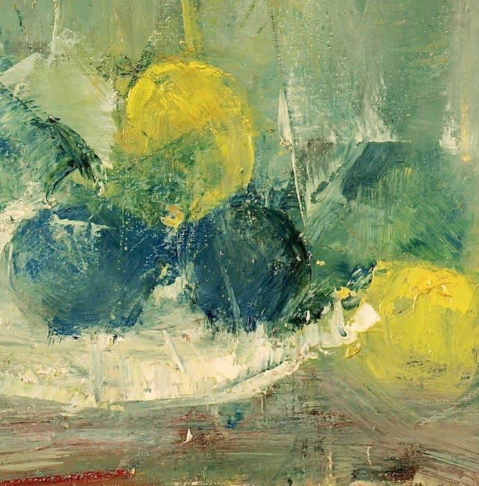 David Paulson, Still Life with Plums and Lemons, 1988