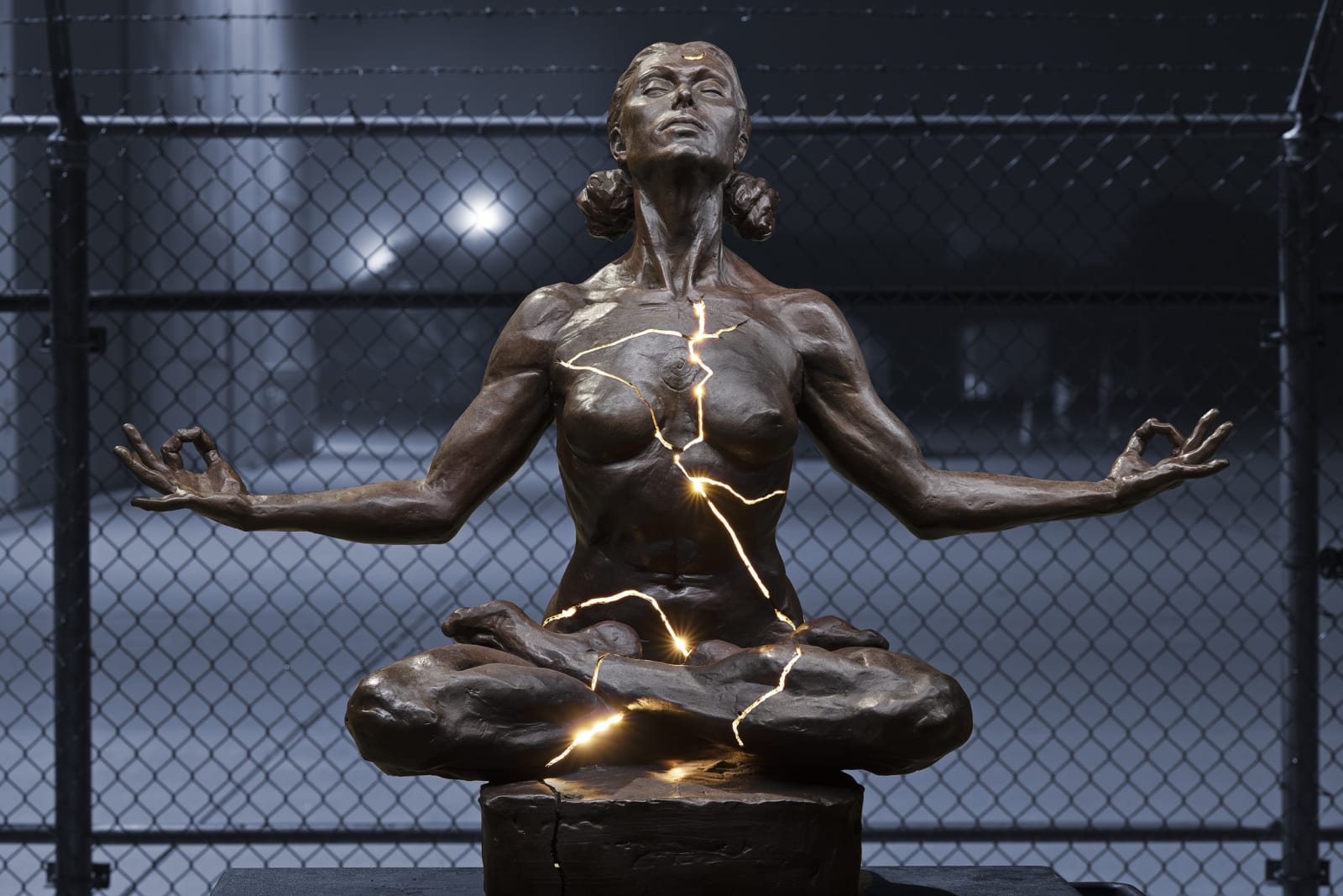 Expansion, Bronze, Electricity, Lighted, Metamorphosis, Female