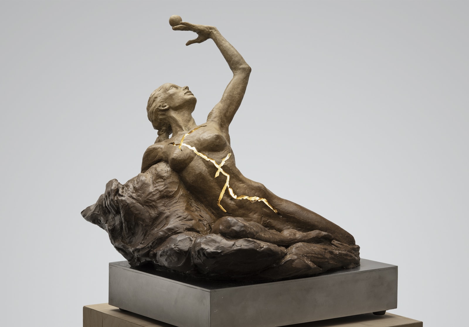 Breath, Bronze, Sphere, Female, Lighted, Electricity