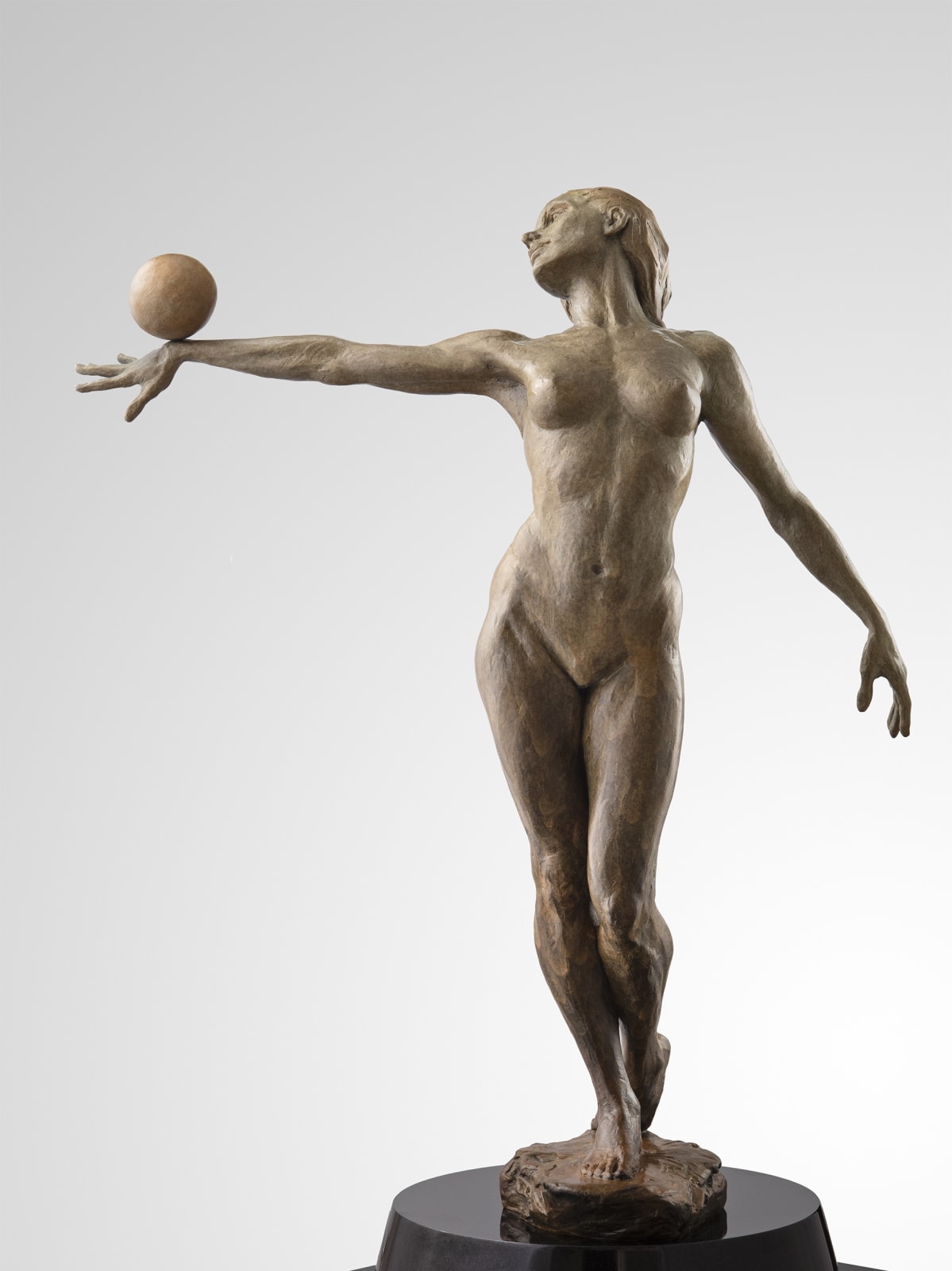 Balance, Bronze, Sphere, Female