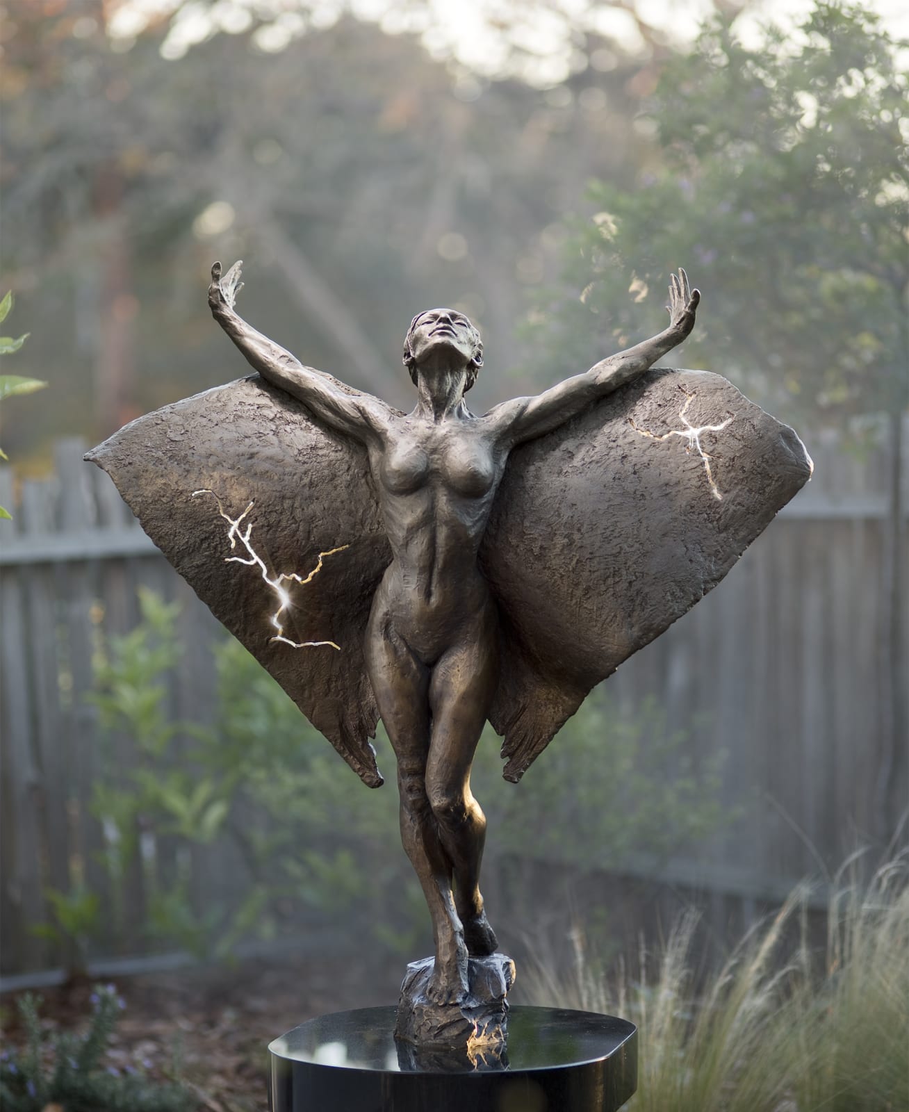 Faith, Bronze, Wings, Female