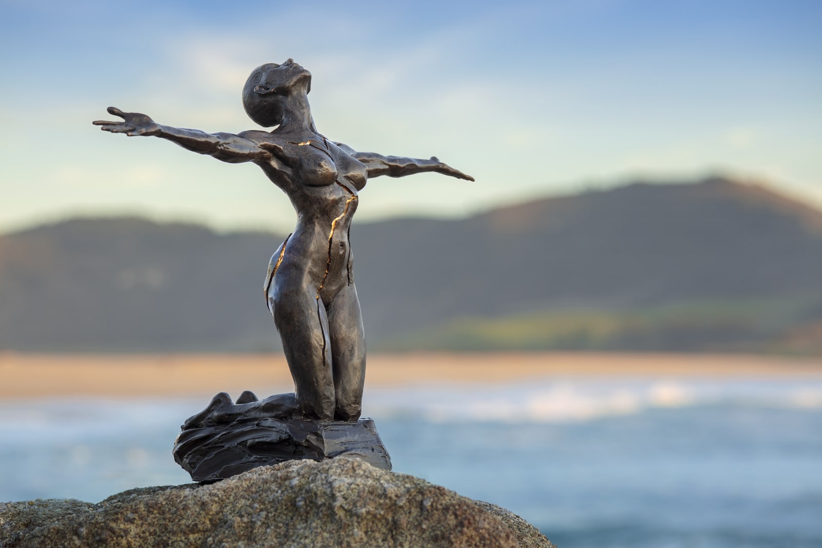 Affirmation, Bronze, Electricity, Lighted, Metamorphosis, Female