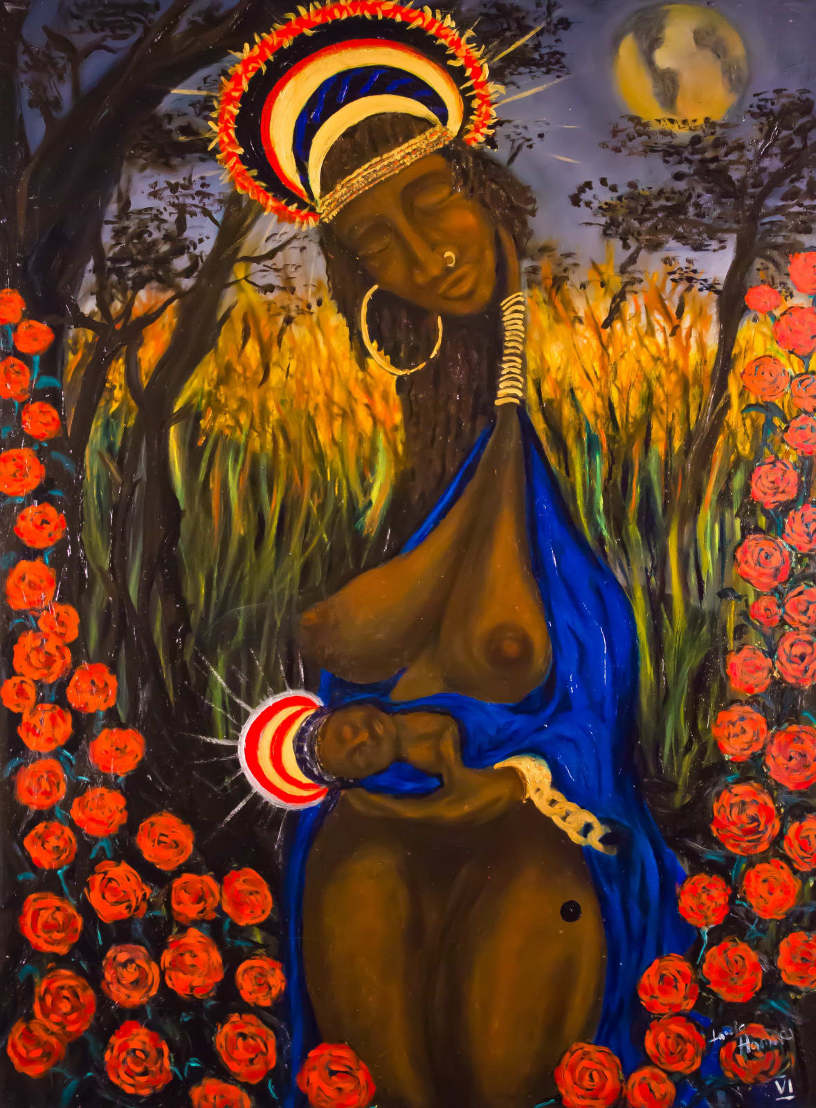 Laszlo Hamori, Madonna of the Serengeti (The black Madonna ), 2015