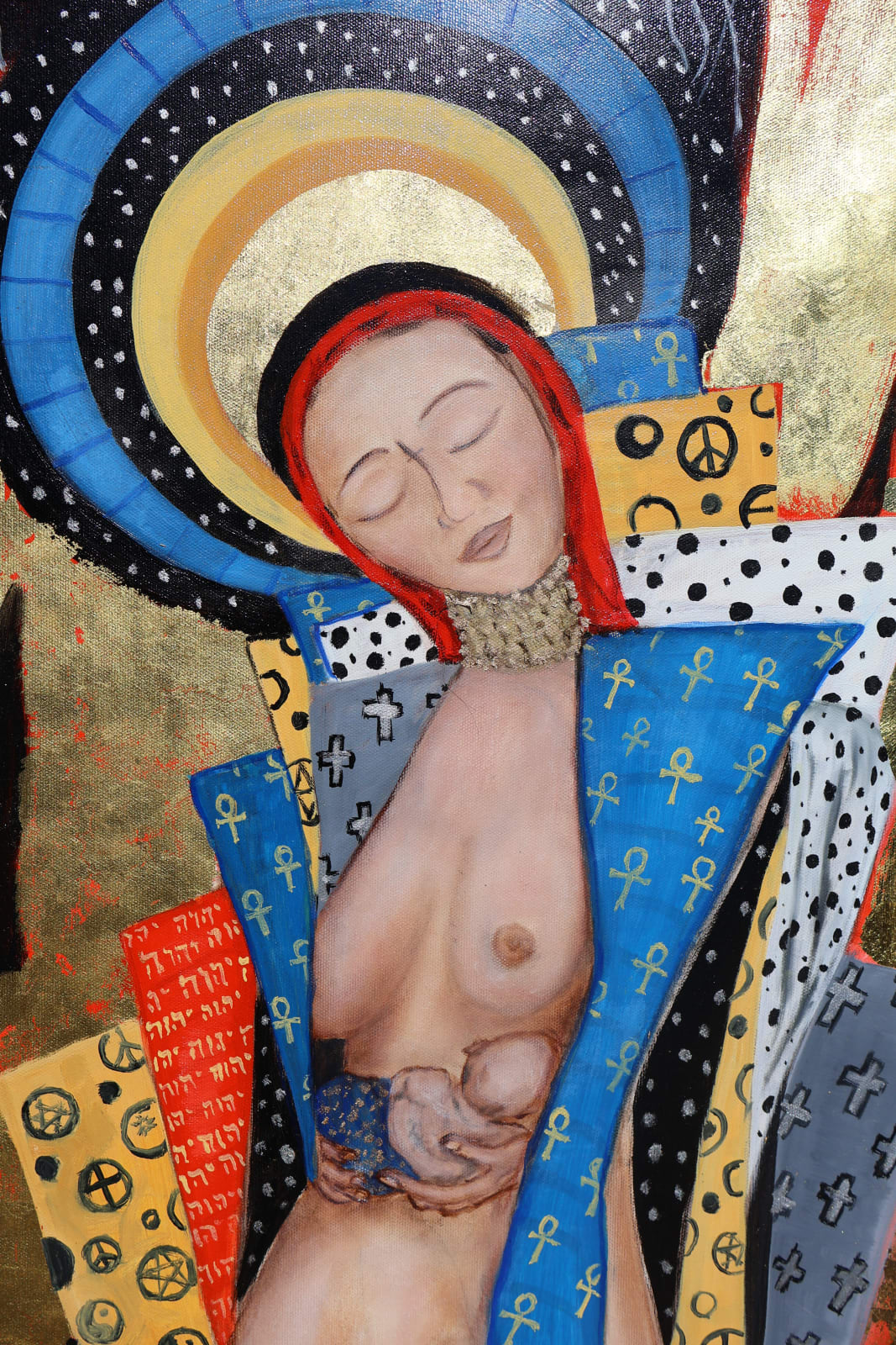 Laszlo Hamori, Madonna with a gold necklace, 2021