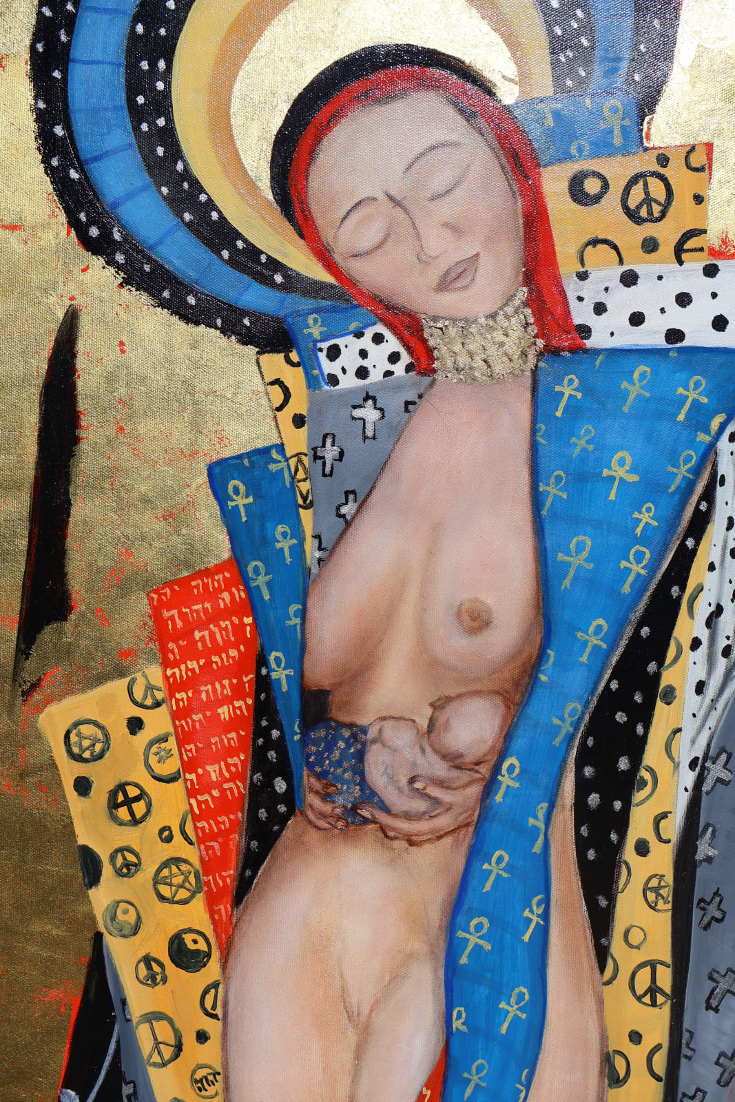 Laszlo Hamori, Madonna with a gold necklace, 2021