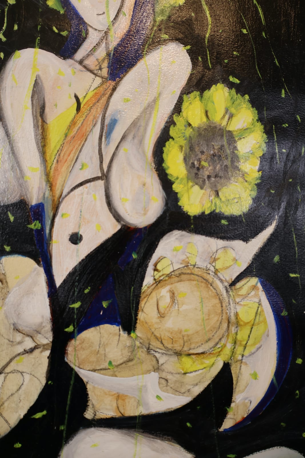 Laszlo Hamori, Lady with a sunflower hat, 2024