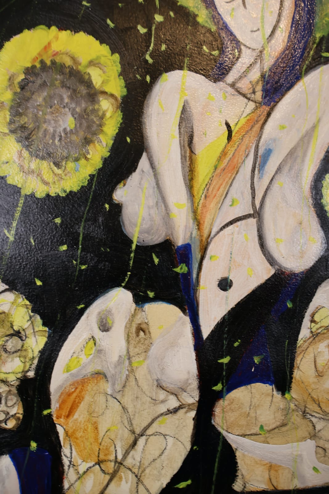 Laszlo Hamori, Lady with a sunflower hat, 2024