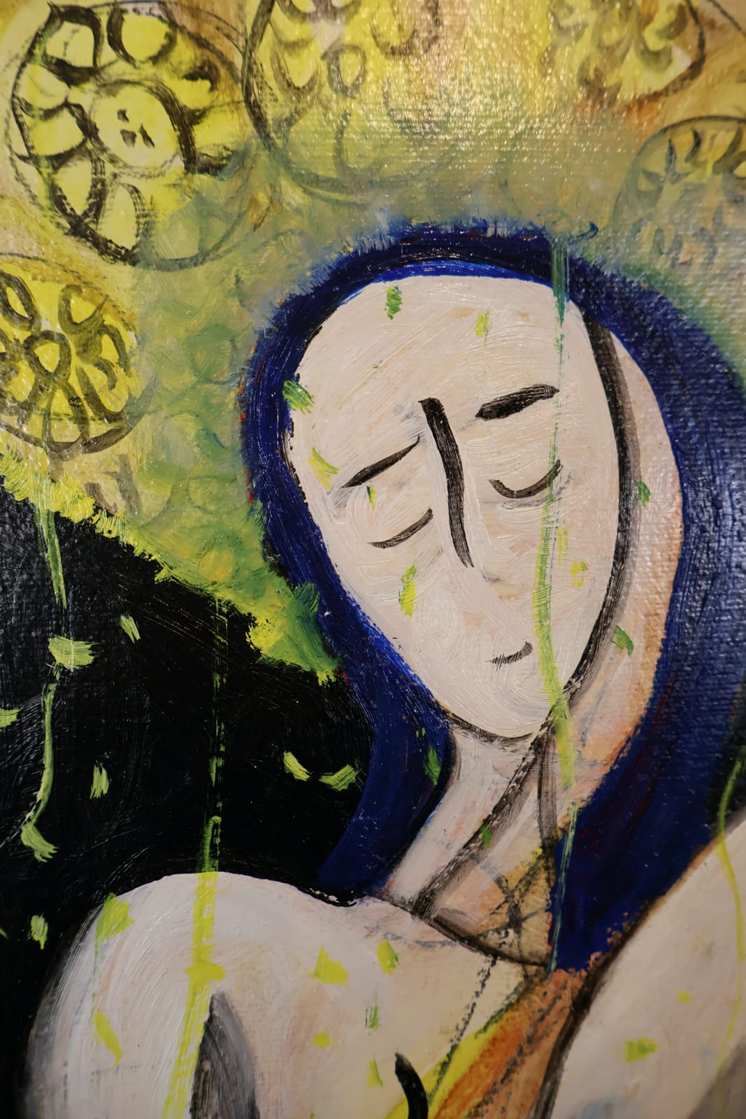 Laszlo Hamori, Lady with a sunflower hat, 2024