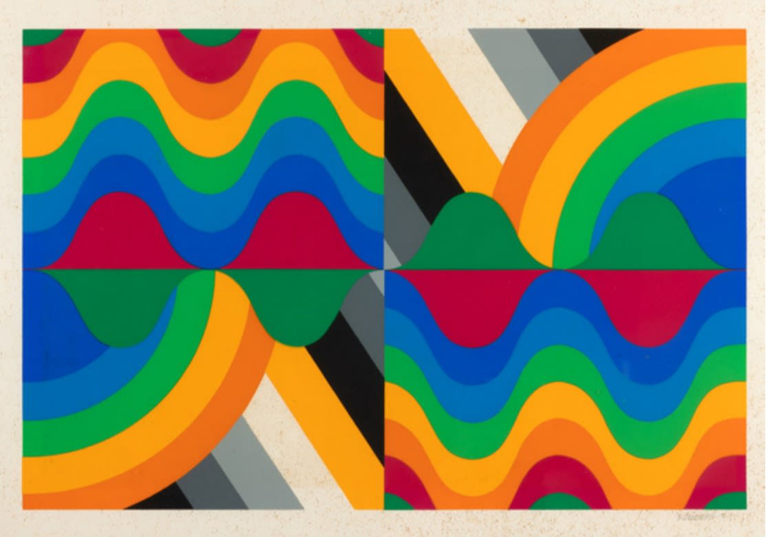 Mohamed Melehi, Composition, 1975