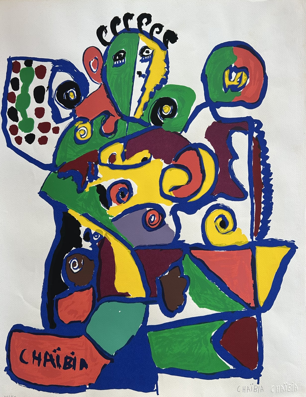 Chaïbia Talal, Untitled (Series of 10 Silkscreen ), 1990