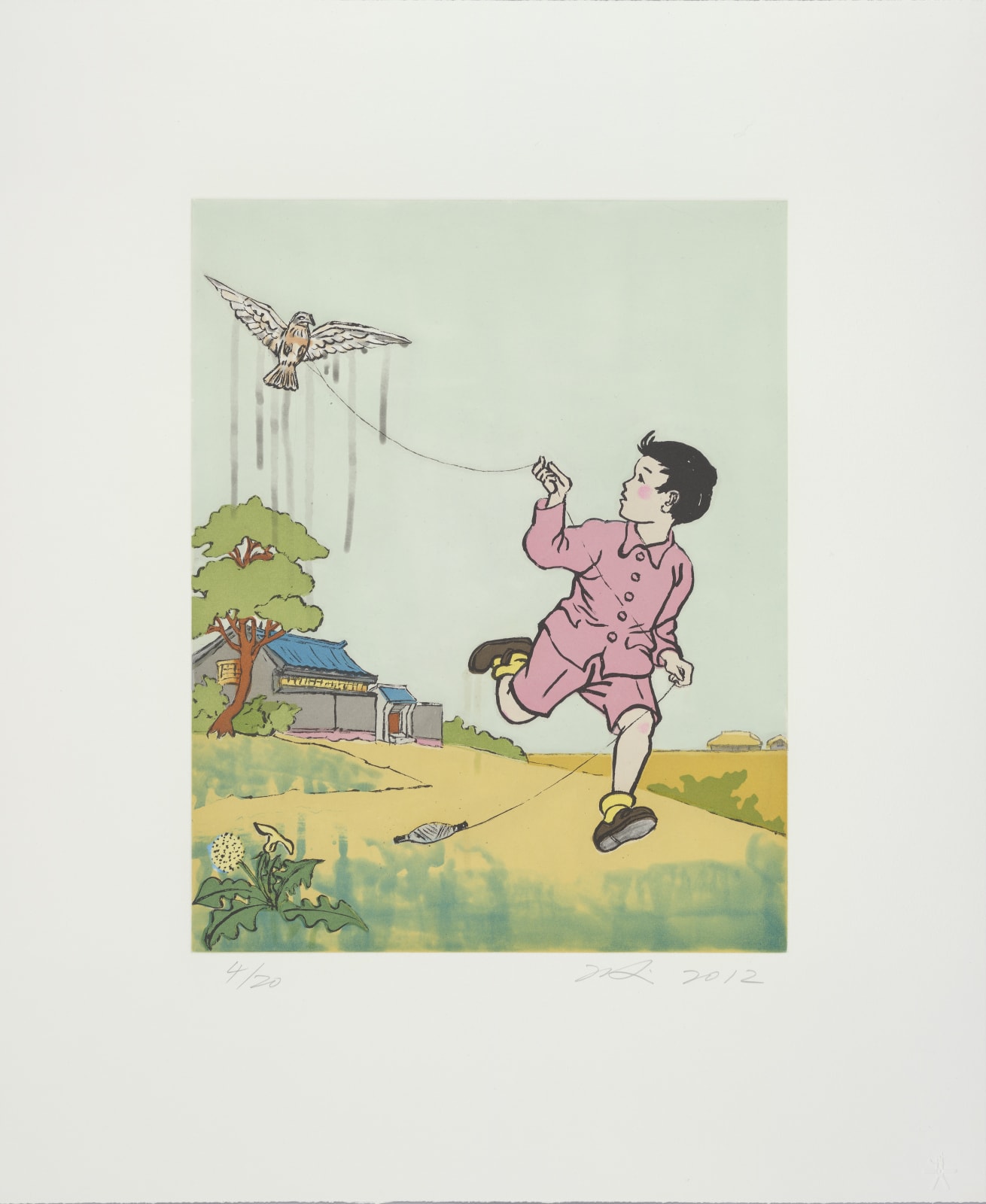 Hung Liu, Happy and Gay: The Kite, 2012