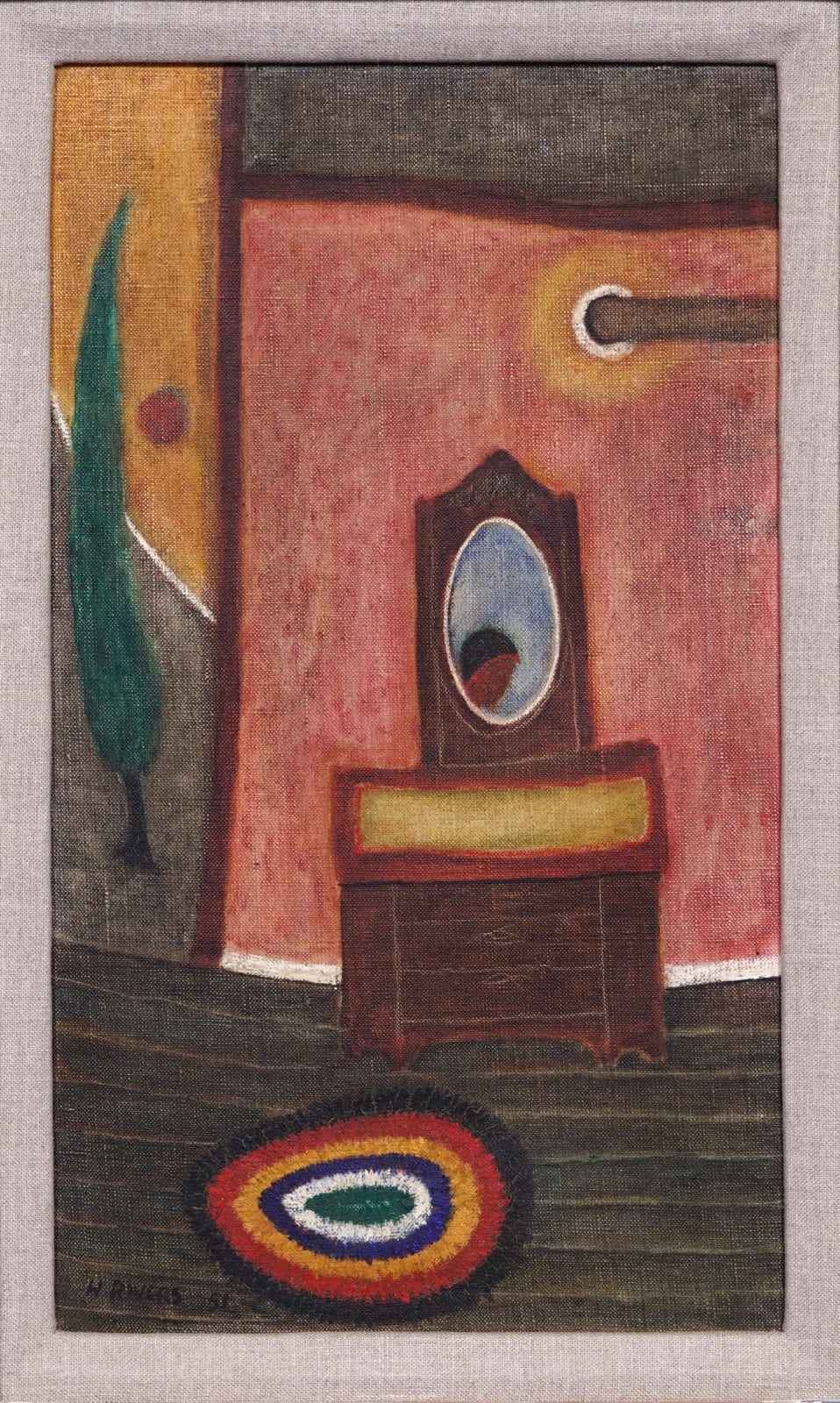 Haywood “Bill” Rivers Untitled Oil on linen canvas 1951