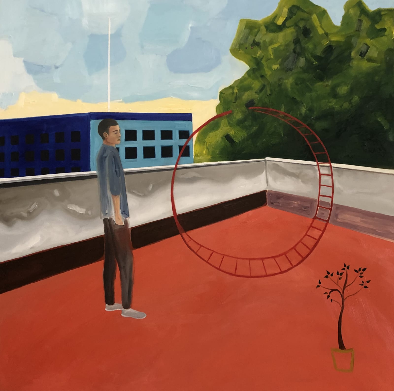 Heat Trap Oil On Canvas 140X140Cm 2020