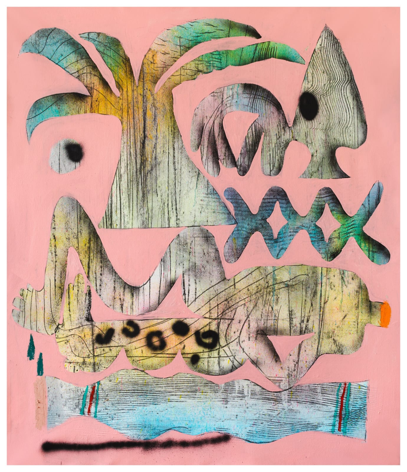 József Csató, Beach scene , 2020