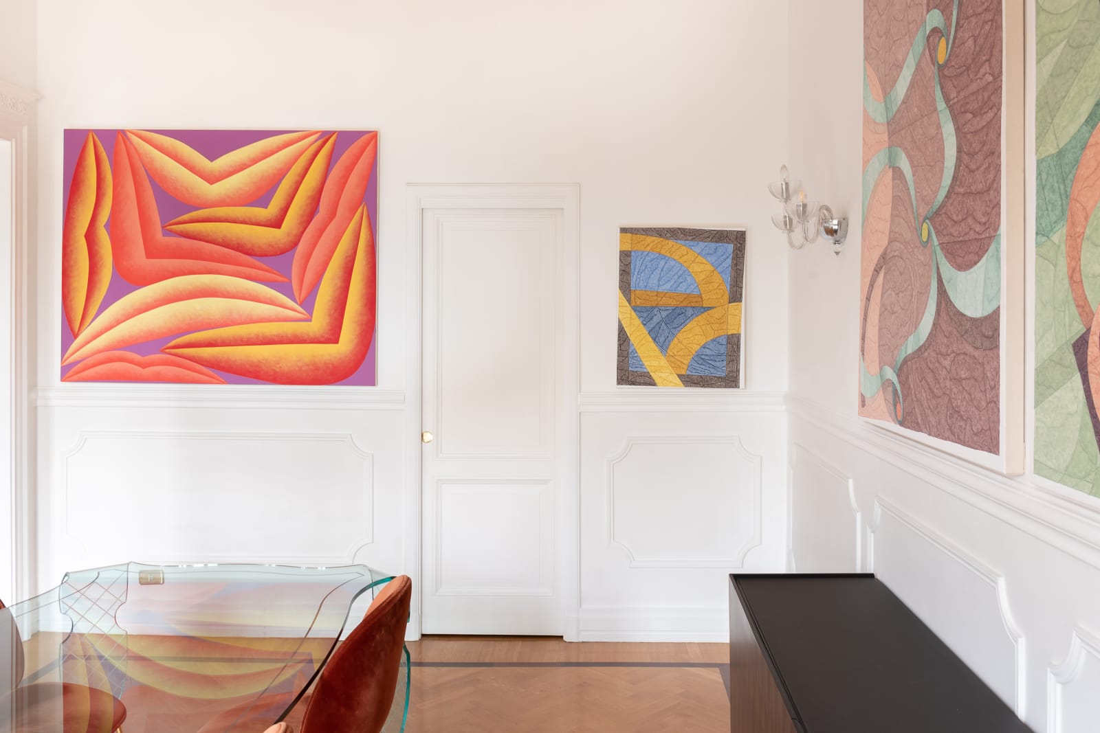 Corydon Cowansage, Red, Peach, Yellow, Purple, 2022