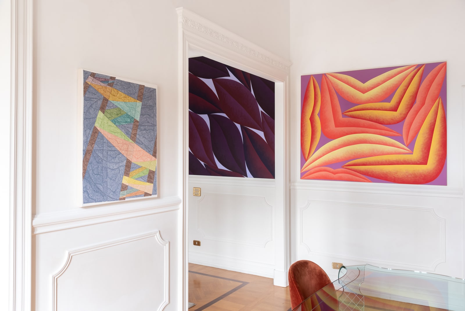 Corydon Cowansage, Red, Peach, Yellow, Purple, 2022