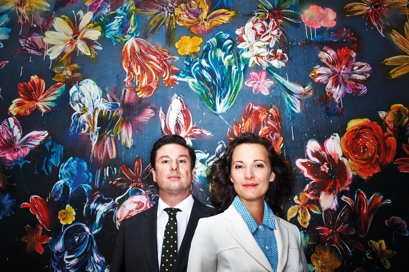 Sandra and Othmar Schimek . Mural by Hoxxoh, Vienna 2015.
