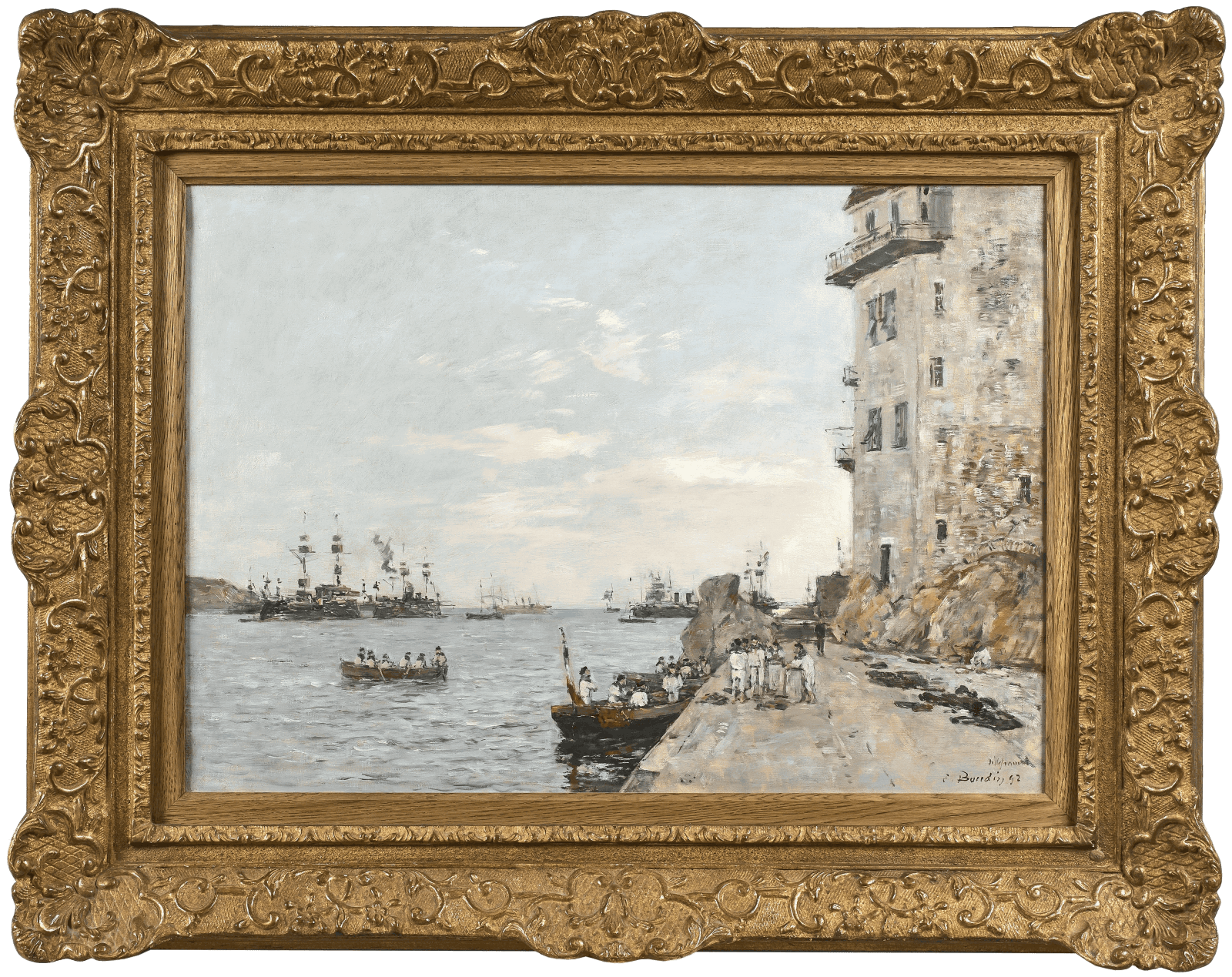 Eugène BOUDIN, La rade de Villefranche, 1892