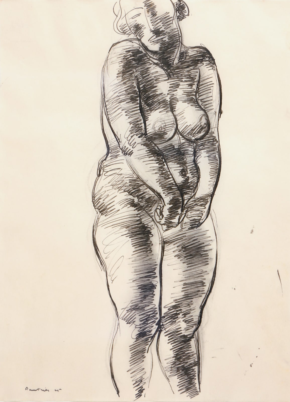 Jean FAUTRIER, Nu debout, 1925