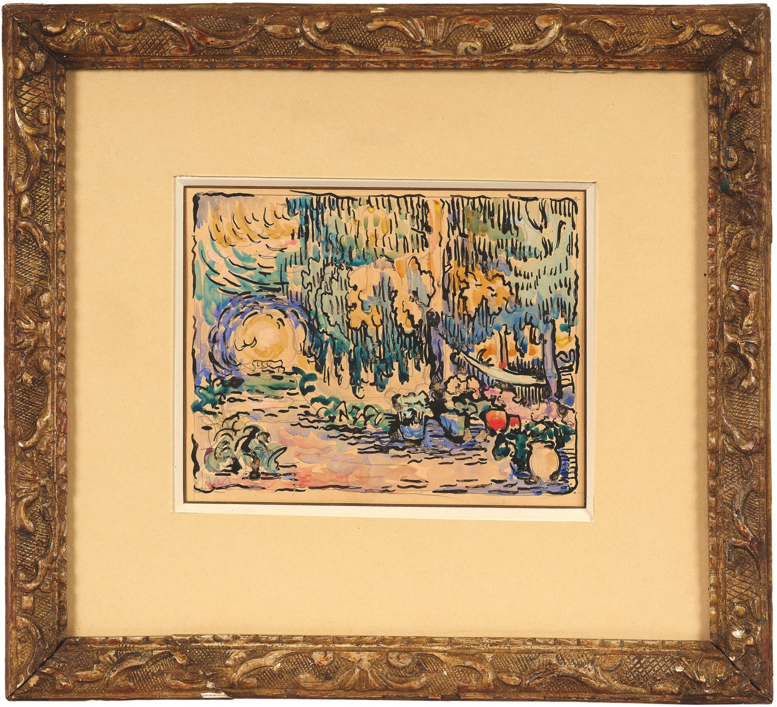 Paul SIGNAC, « Le Jardin » (de Signac à Saint-Tropez), 1909 circa