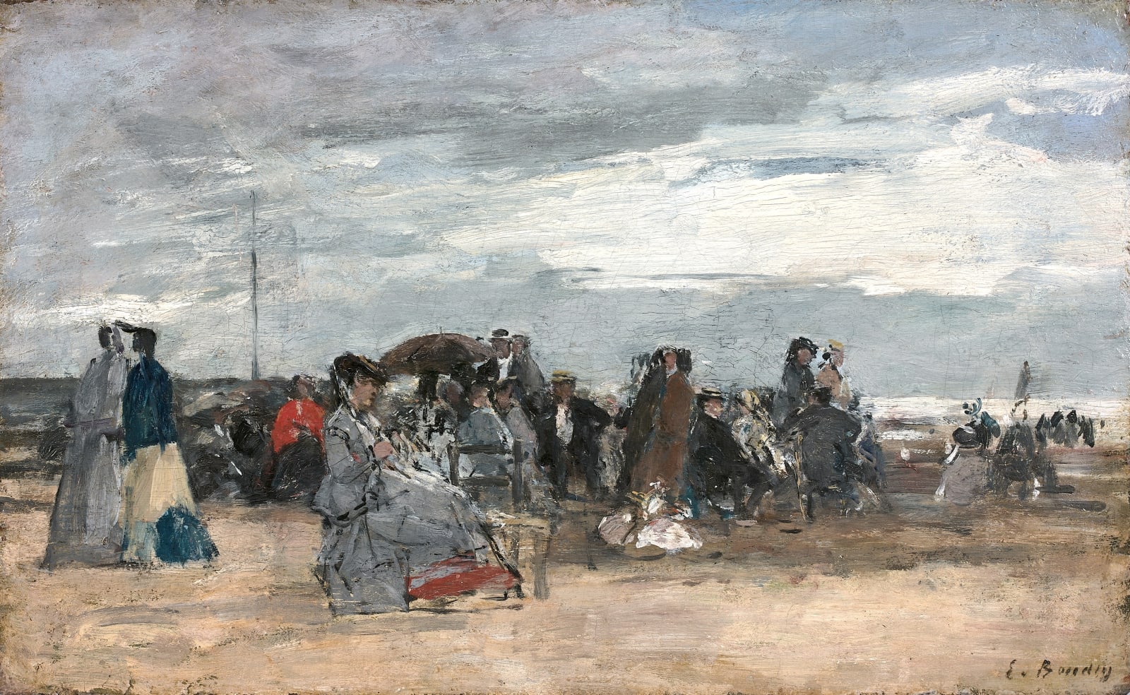 Eugène BOUDIN, Trouville, scène de plage, 1870-1874 (circa)